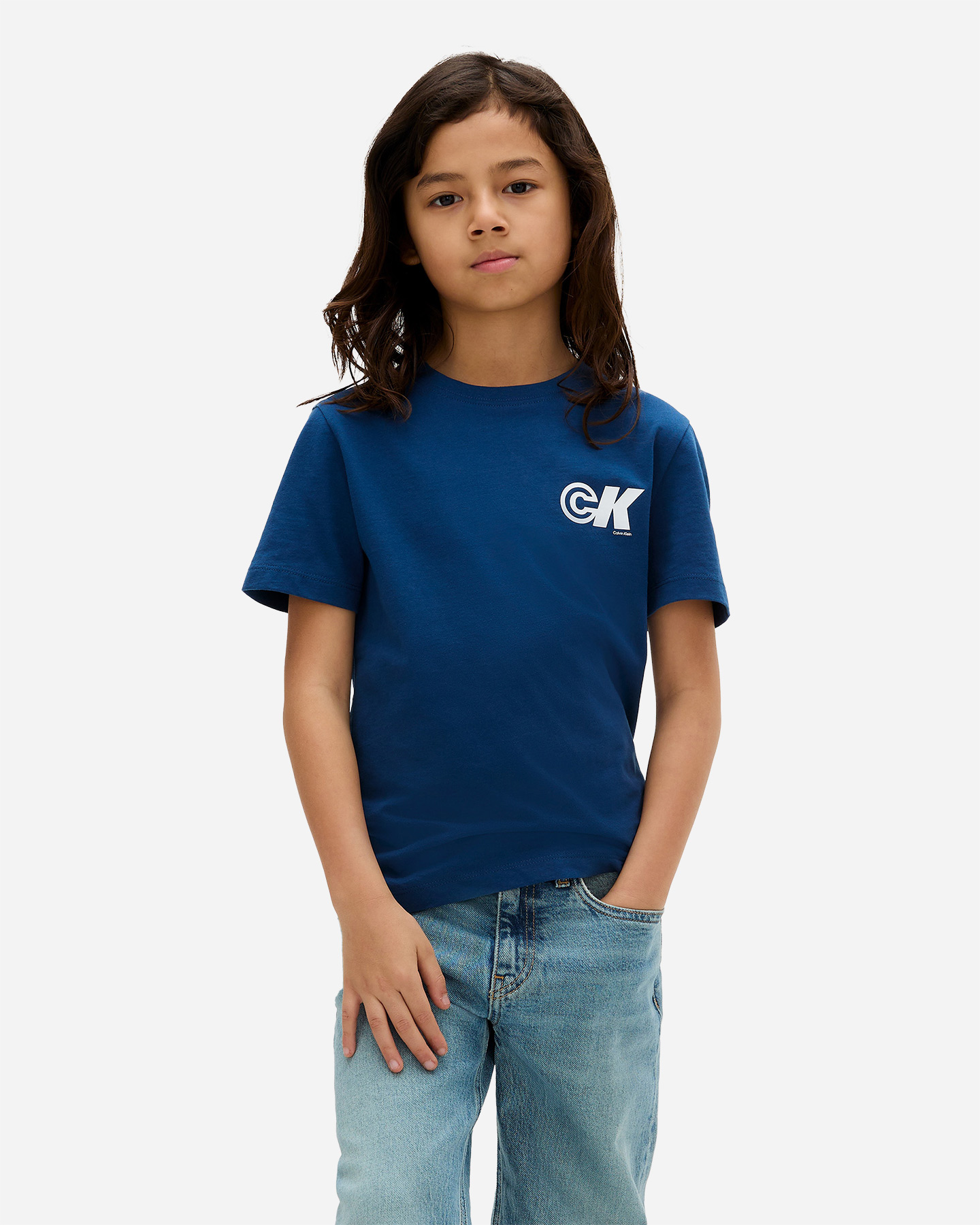 T-shirt CALVIN KLEIN JEANS NEW LOGO JR - Blu - 0 | Cisalfa Sport