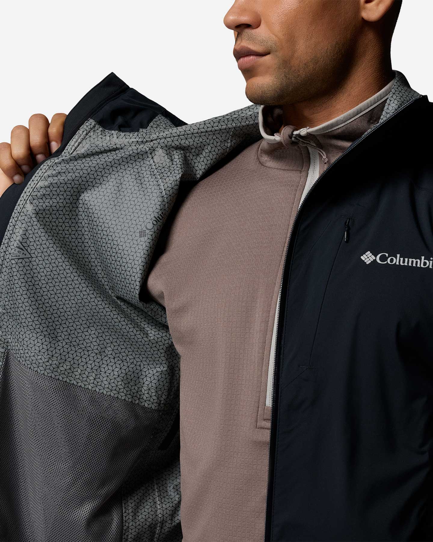 Giacca outdoor COLUMBIA TRAILBORNE 2.5L M - Nero - 3 | Cisalfa Sport