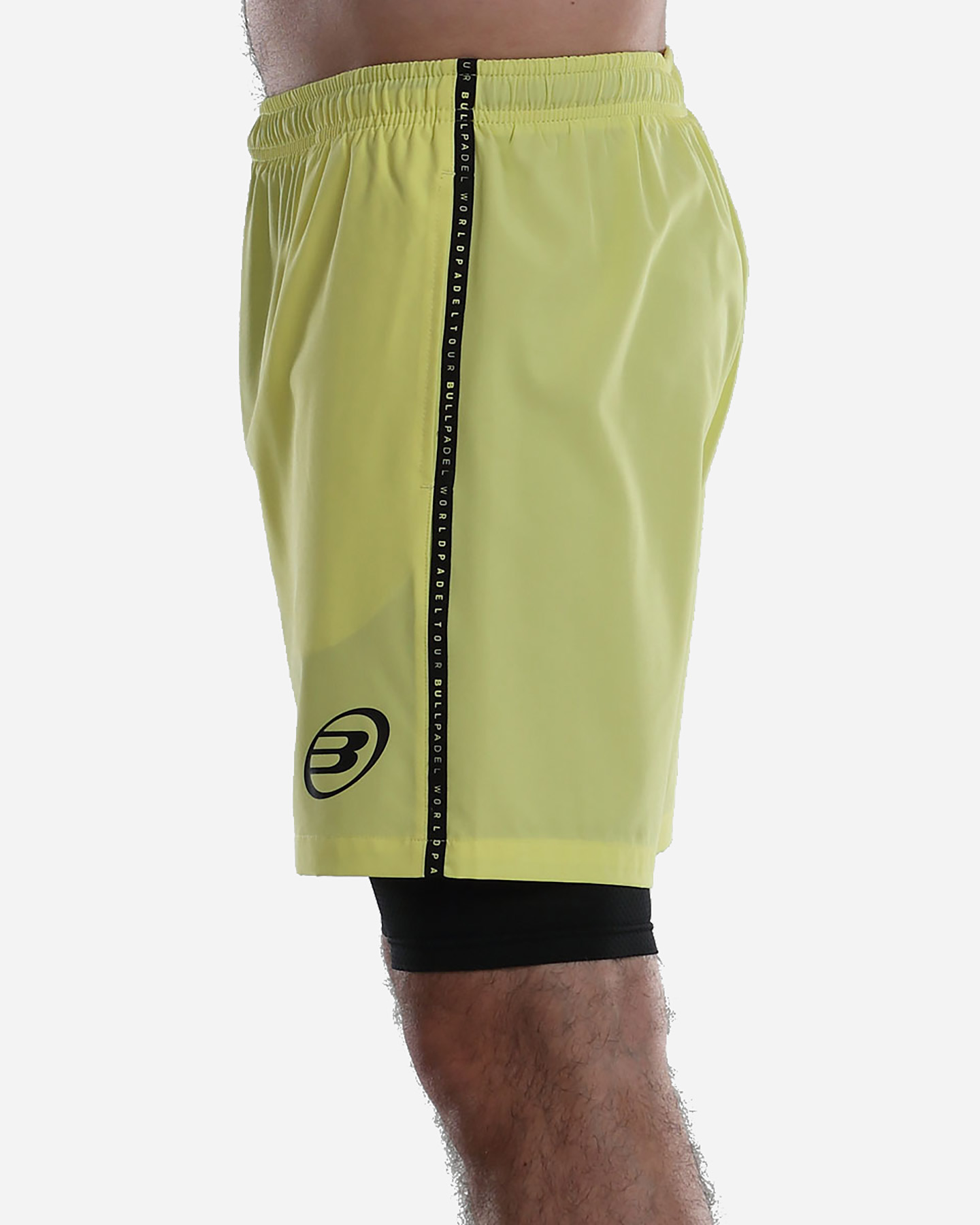 Pantaloncini tennis BULLPADEL LIRIO 2IN1 M - Giallo - 2 | Cisalfa Sport