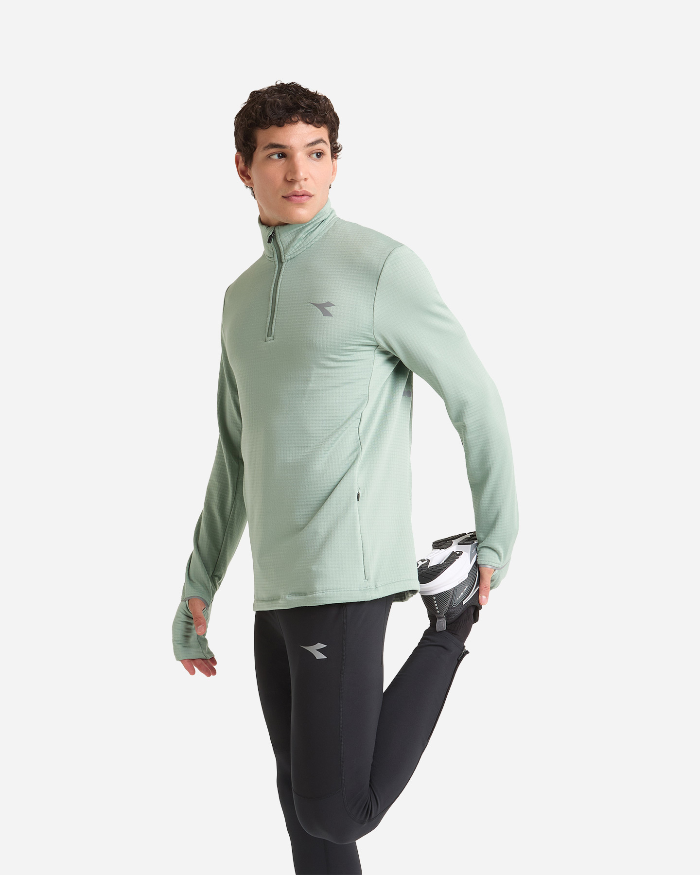 Maglia running DIADORA WINTER PROTECTION M - Verde - 2 | Cisalfa Sport