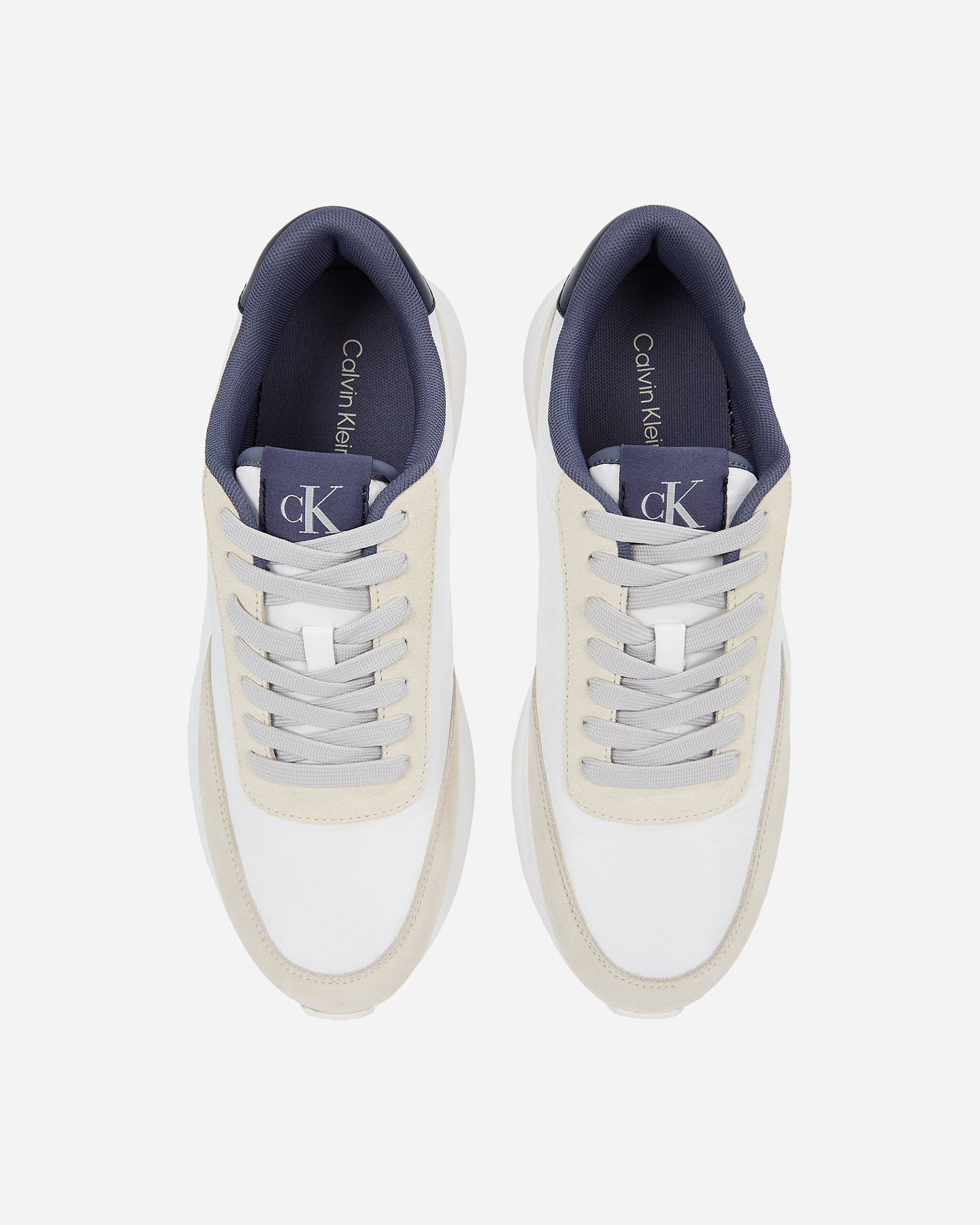 Scarpe sneakers CALVIN KLEIN JEANS ATHLEISURE RUNNER LACEUP MIX M - Bianco - 2 | Cisalfa Sport