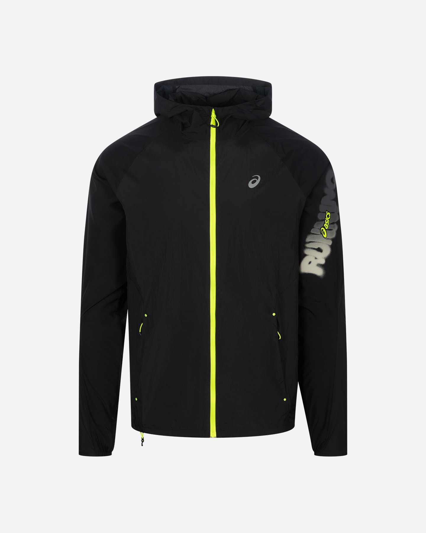 Giacca running ASICS ROAD GRAPHIC PACKABLE M - Nero - 0 | Cisalfa Sport