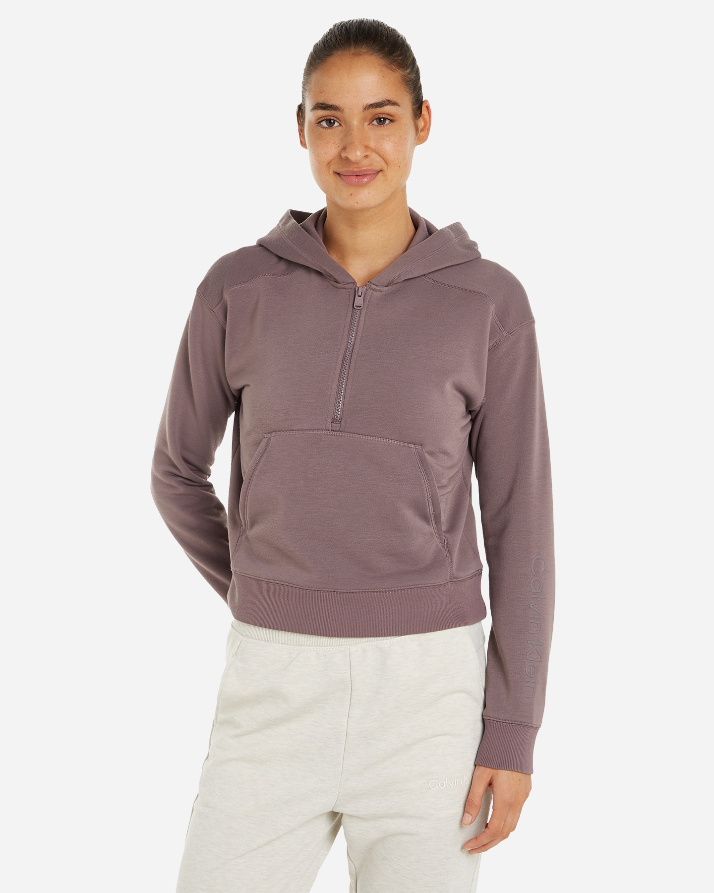 Felpa CALVIN KLEIN SPORT ZIP ESSENTIALS W - Viola - 2 | Cisalfa Sport