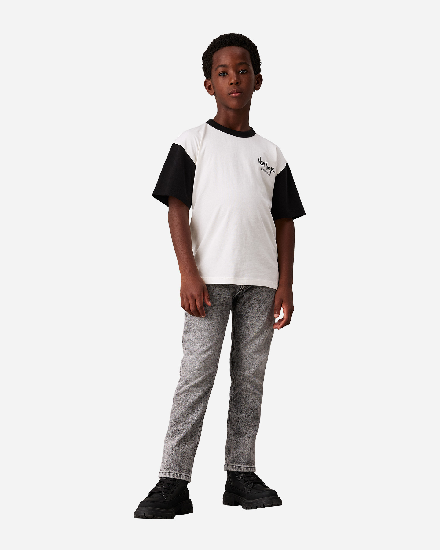 T-shirt CALVIN KLEIN JEANS COLOR BLOCK JR - Bianco - 2 | Cisalfa Sport