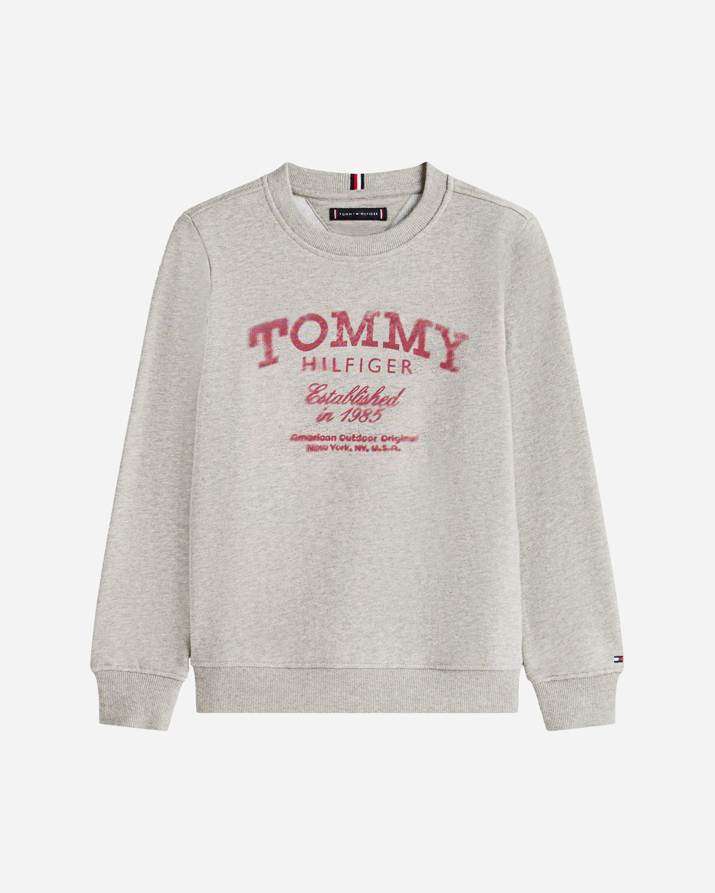 Felpa TOMMY HILFIGER FADED PRINT JR - Grigio - 0 | Cisalfa Sport