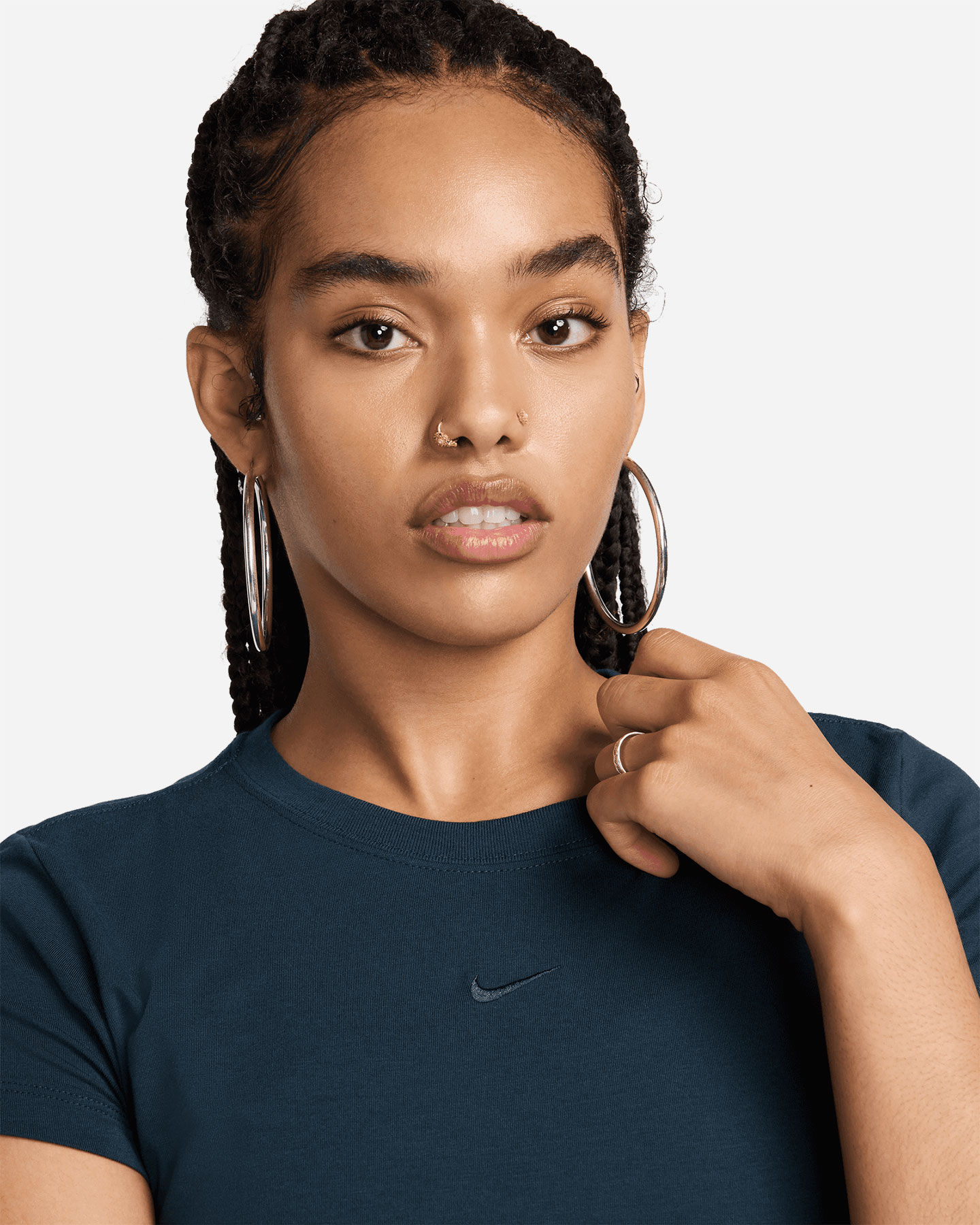 T-shirt NIKE CROP CHILL W - Blu - 2 | Cisalfa Sport