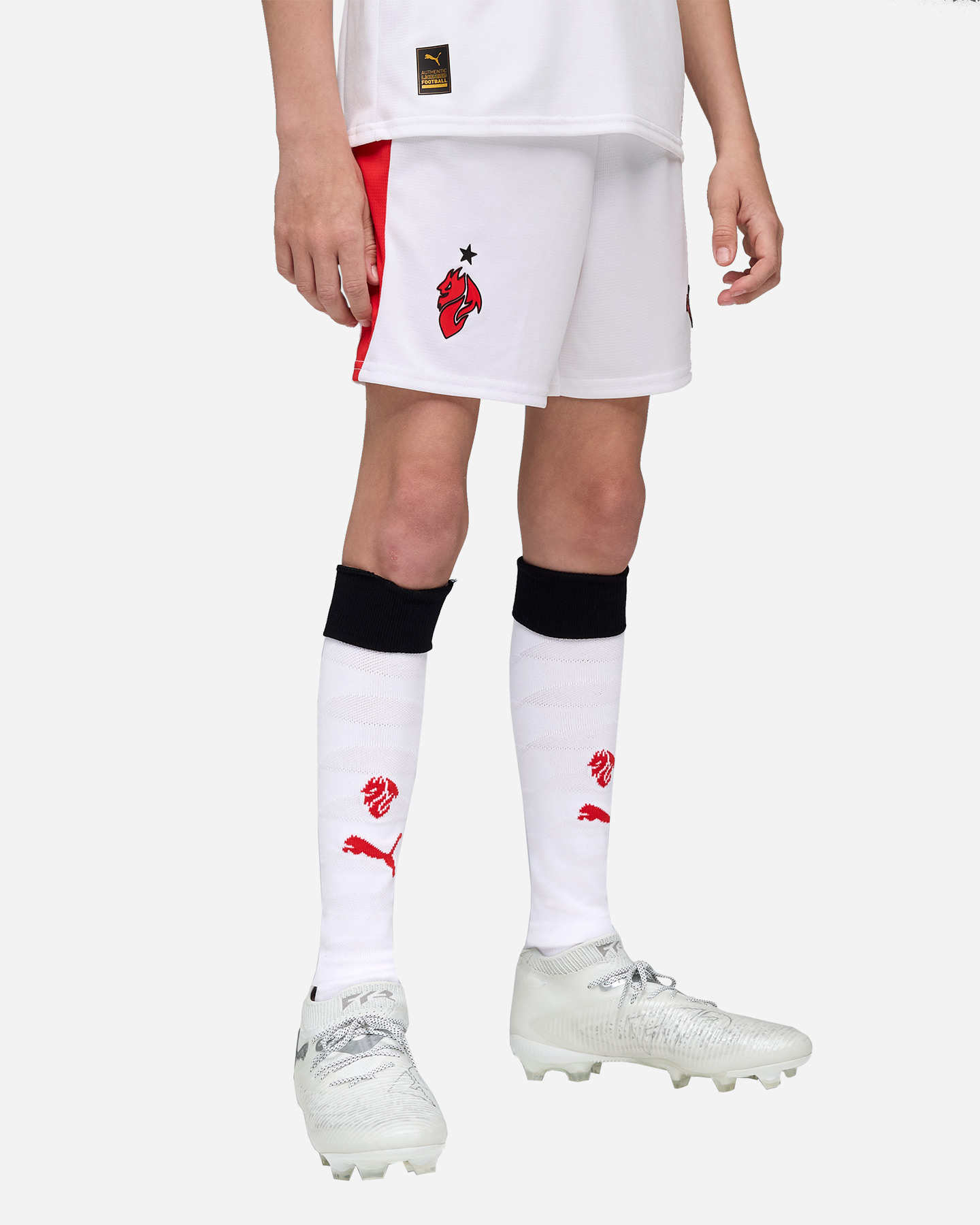 Pantaloncini calcio ufficiali PUMA MILAN HOME REPLICA 25-26 JR - Nero - 2 | Cisalfa Sport