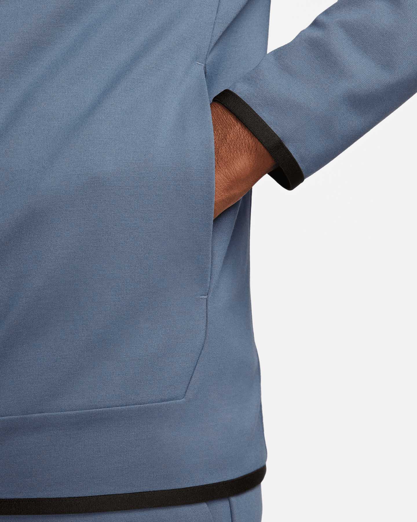 Felpa NIKE TECH FLEECE LIGHT M - Blu - 4 | Cisalfa Sport