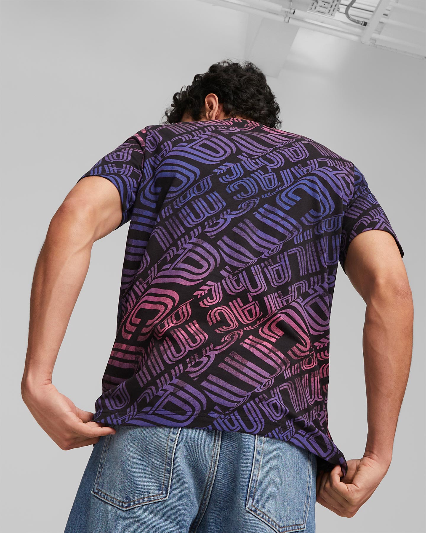 Abbigliamento calcio ufficiale PUMA MILAN CORE ALL OVER M - Nero - 3 | Cisalfa Sport