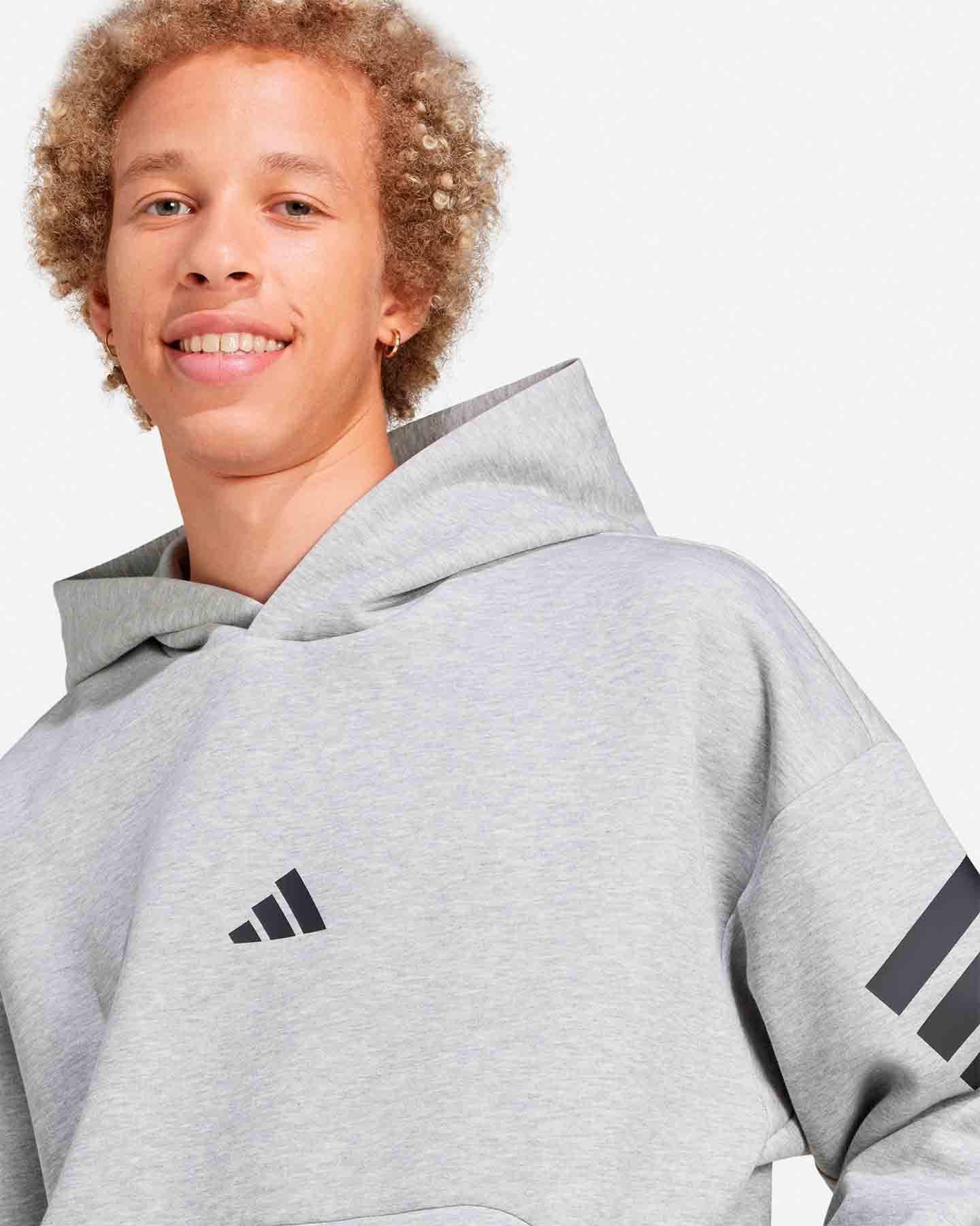 Felpa ADIDAS FUTURE ICONS 3STRIPES M - Grigio - 4 | Cisalfa Sport
