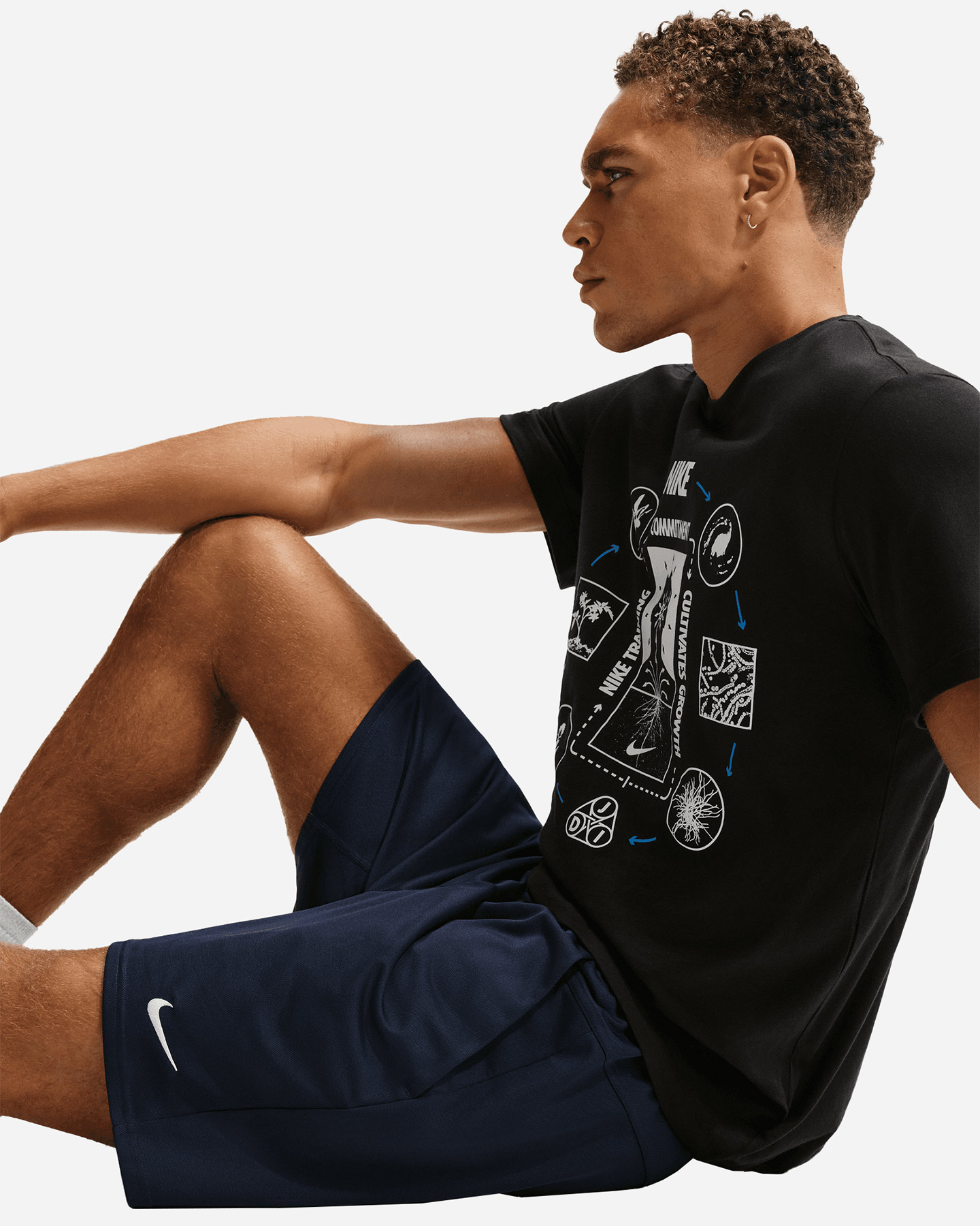 Pantalone training NIKE DRI FIT FLEX SMALL LOGO 7IN M - Nero - 4 | Cisalfa Sport