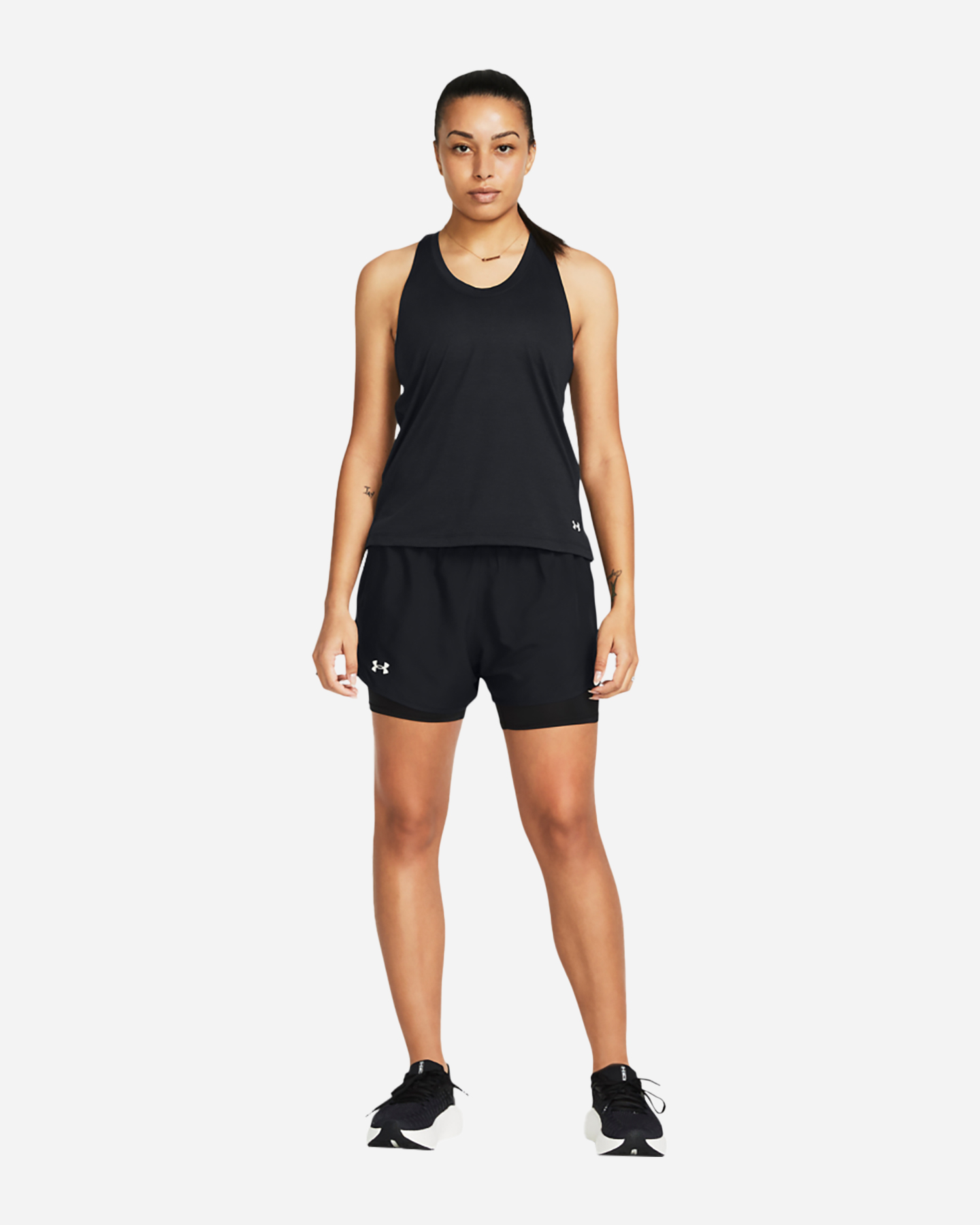 Short running UNDER ARMOUR FLY BY 2-IN-1 W - Nero - 2 | Cisalfa Sport