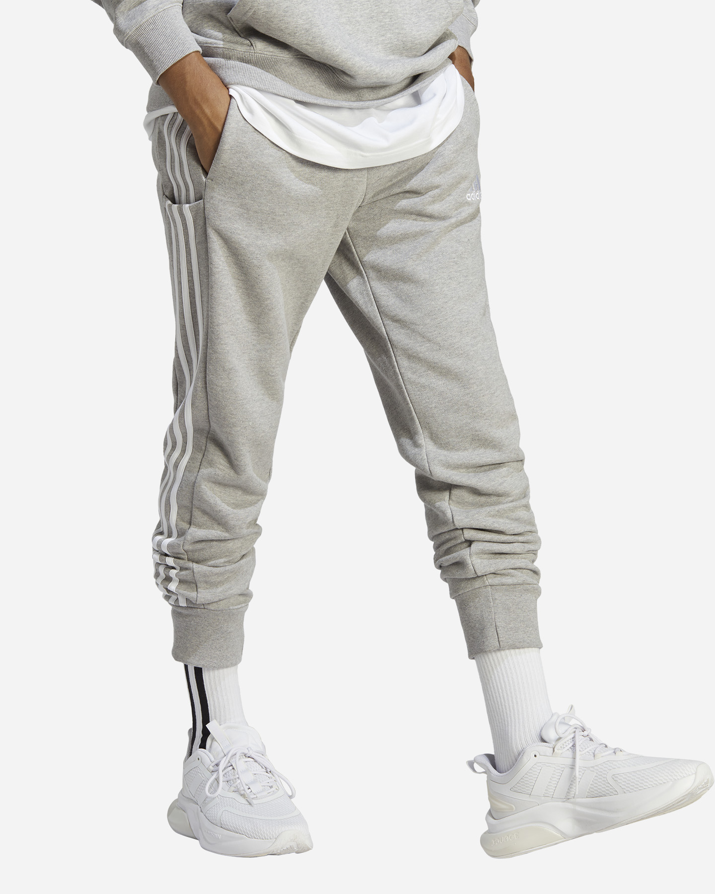 Pantalone ADIDAS CORE 3STRIPES BADGE OF SPORT M - Grigio - 2 | Cisalfa Sport