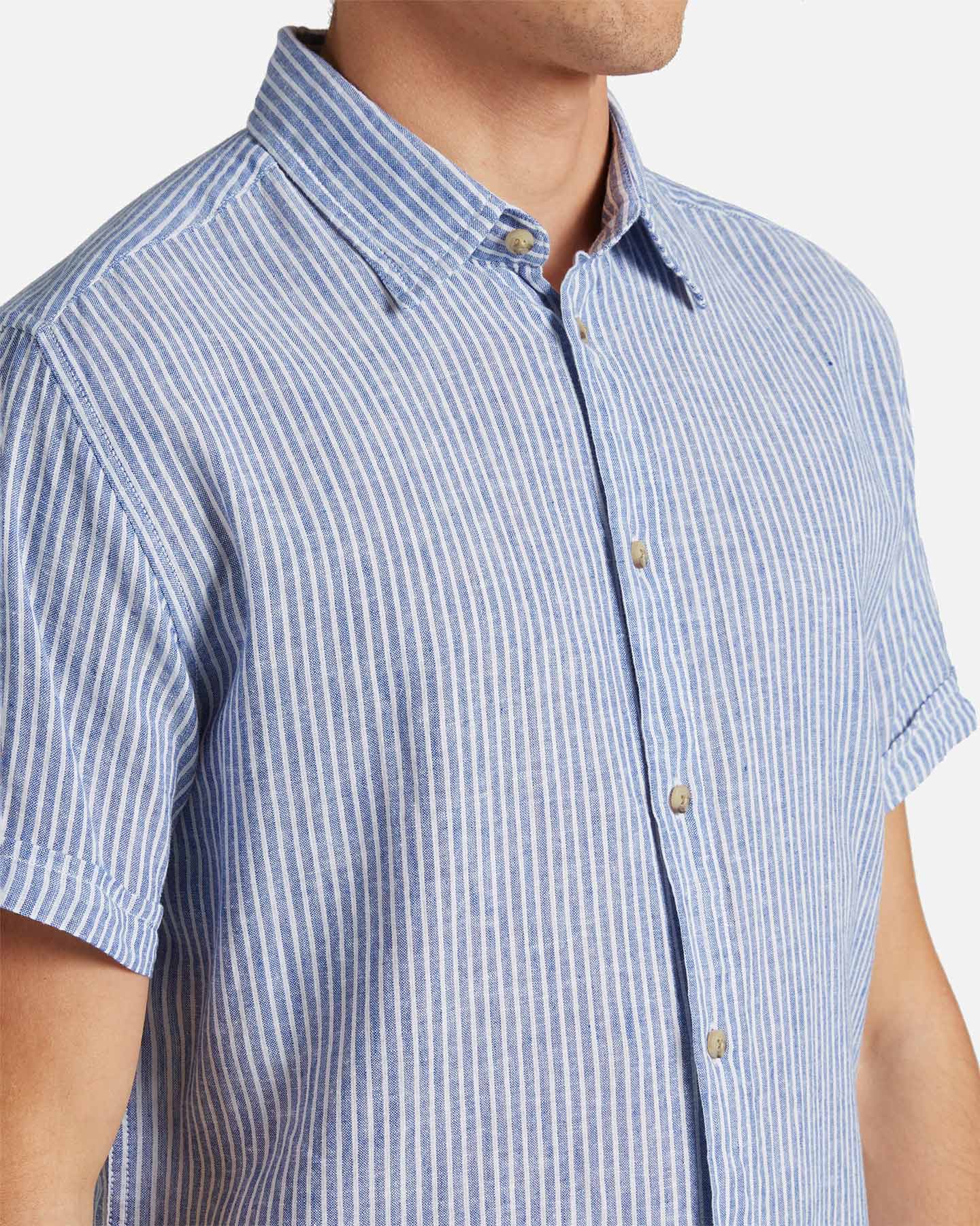 Camicia DACK'S LINEN COLLECTION M - Azzurro - 4 | Cisalfa Sport