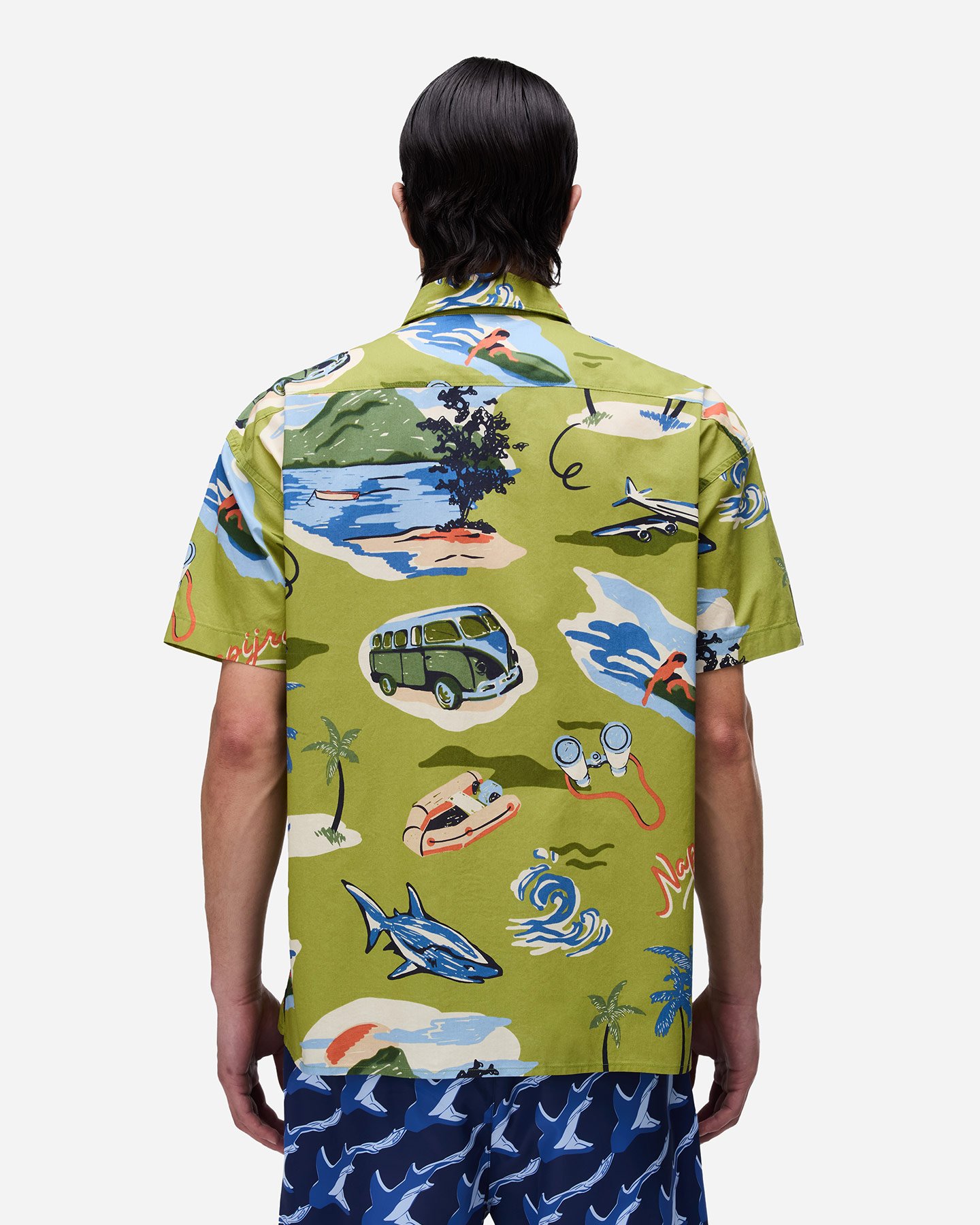 Camicia NAPAPIJRI ELIOR ALL OVER PRINTED M - Verde - 3 | Cisalfa Sport