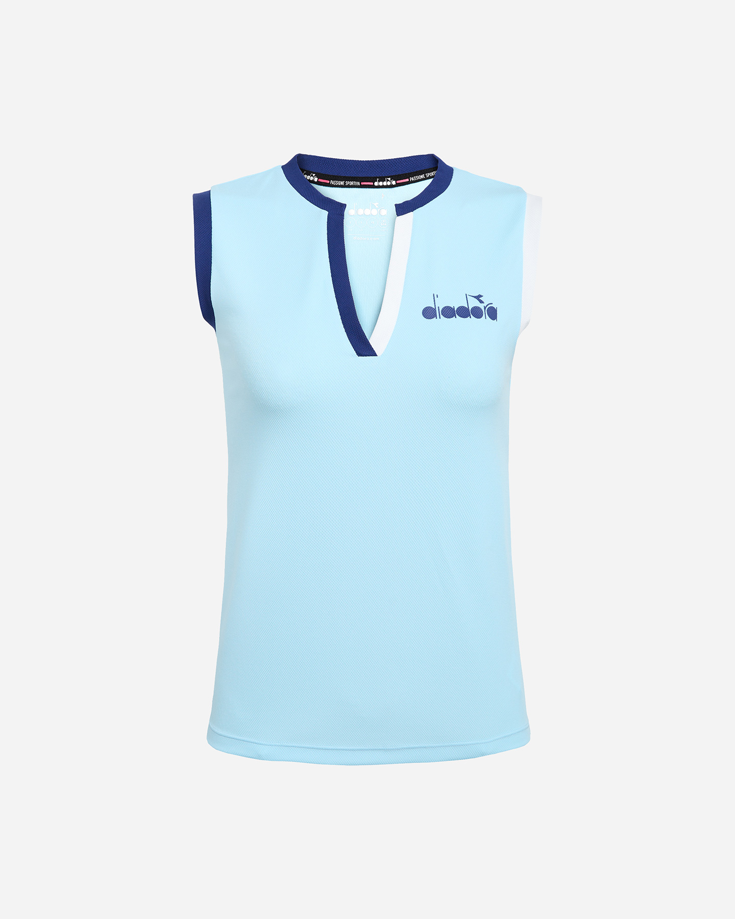 T-shirt tennis DIADORA ICON W - Azzurro - 0 | Cisalfa Sport