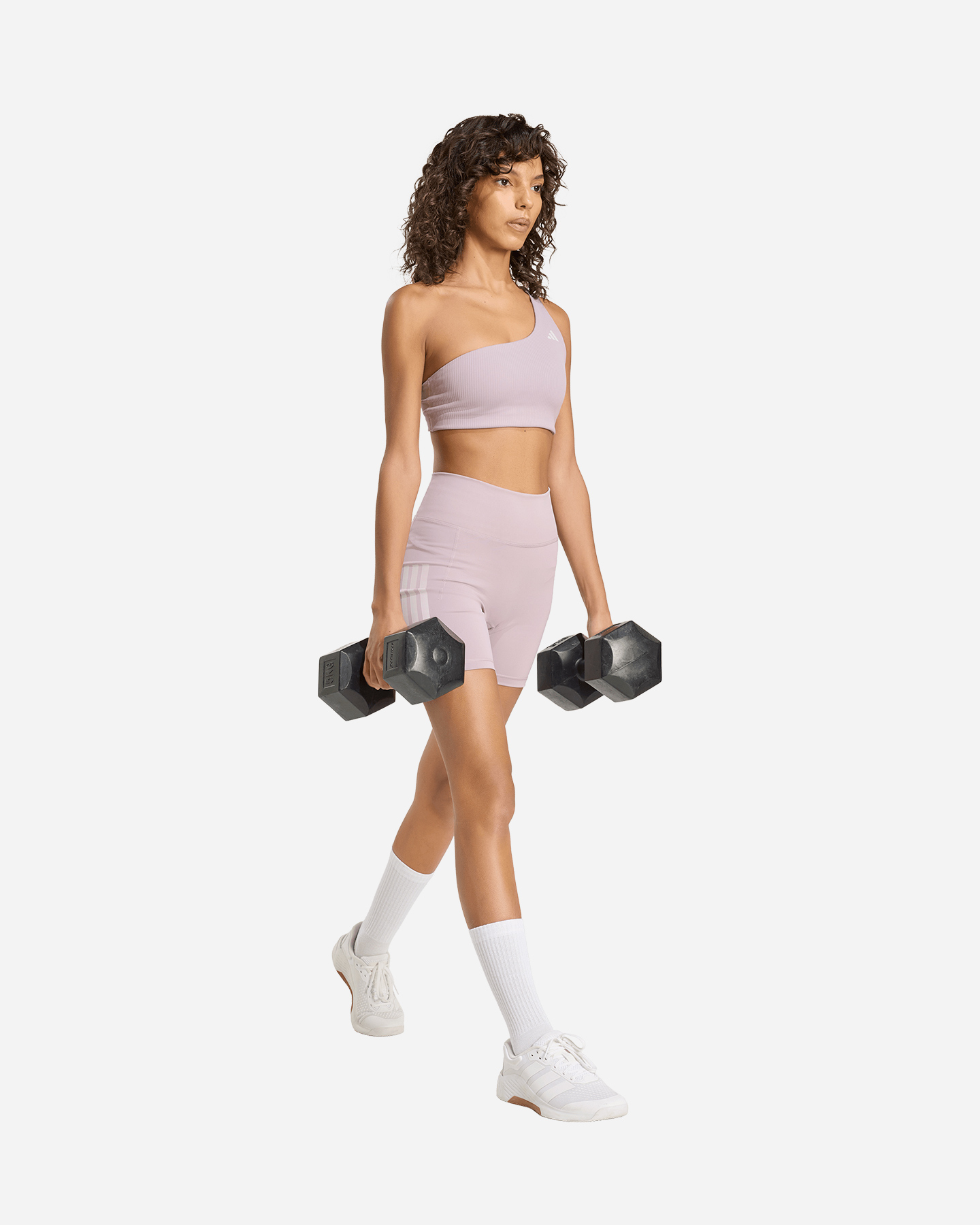 Short training ADIDAS OPTIMEWORKOUT 3STRIPES W - Viola - 2 | Cisalfa Sport