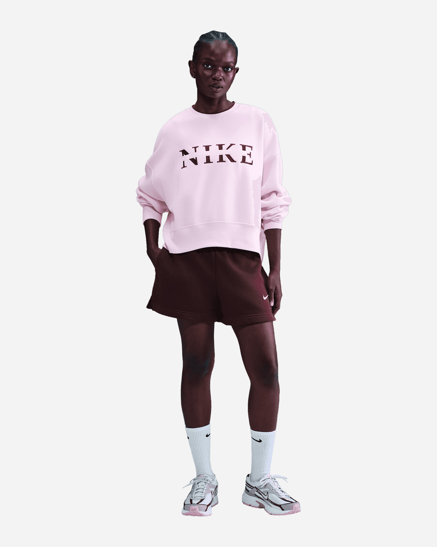 Felpa NIKE BIG LOGO LIFE SWOOSH W - Rosa - 1 | Cisalfa Sport