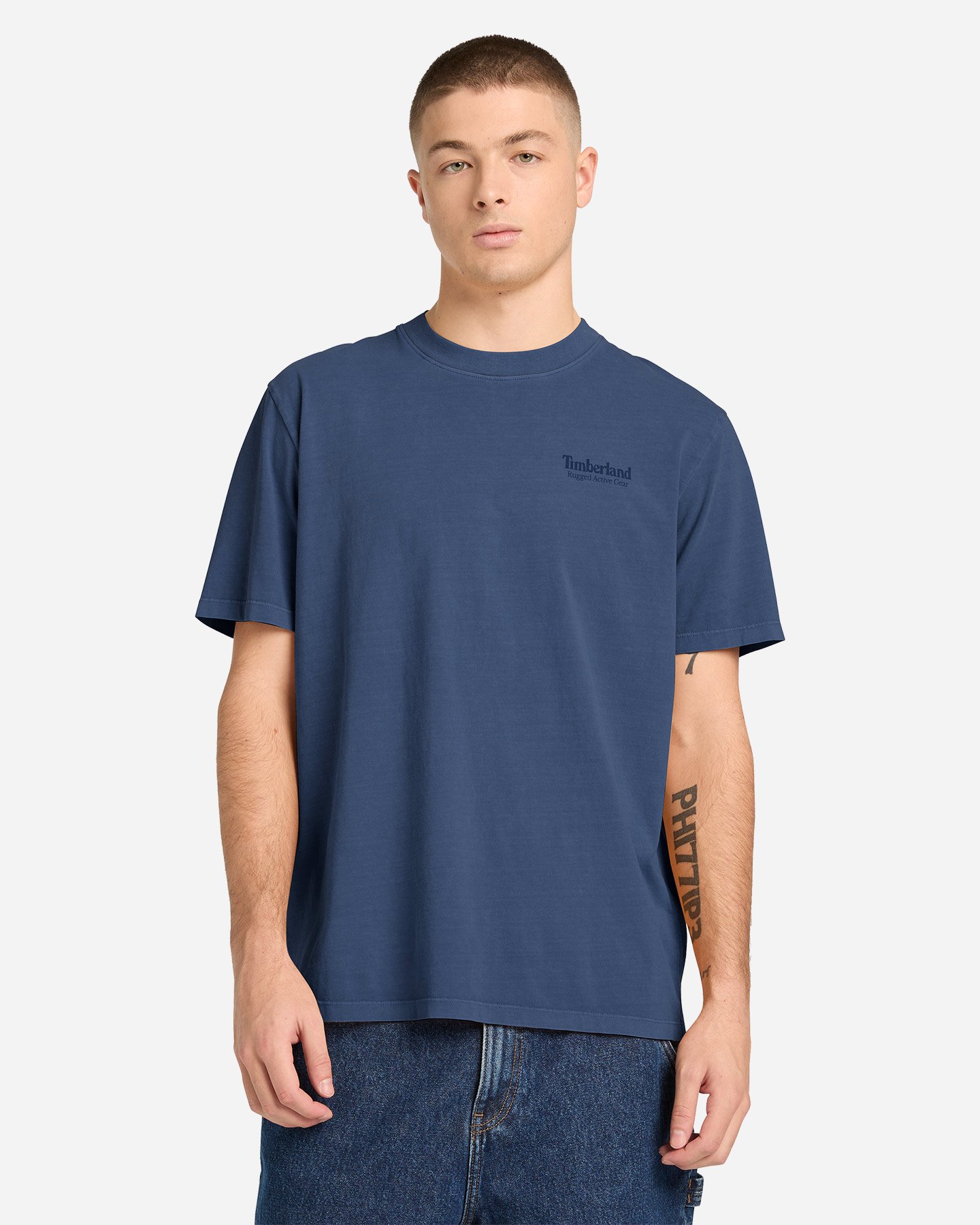 T-shirt TIMBERLAND RUGGED ACTIVE GEAR BACK GRAPHIC M - Blu Navy - 1 | Cisalfa Sport