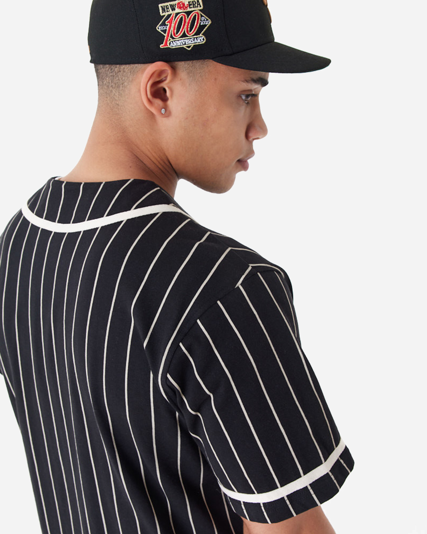T-shirt NEW ERA BRAND PINSTRIPE M - Nero - 5 | Cisalfa Sport