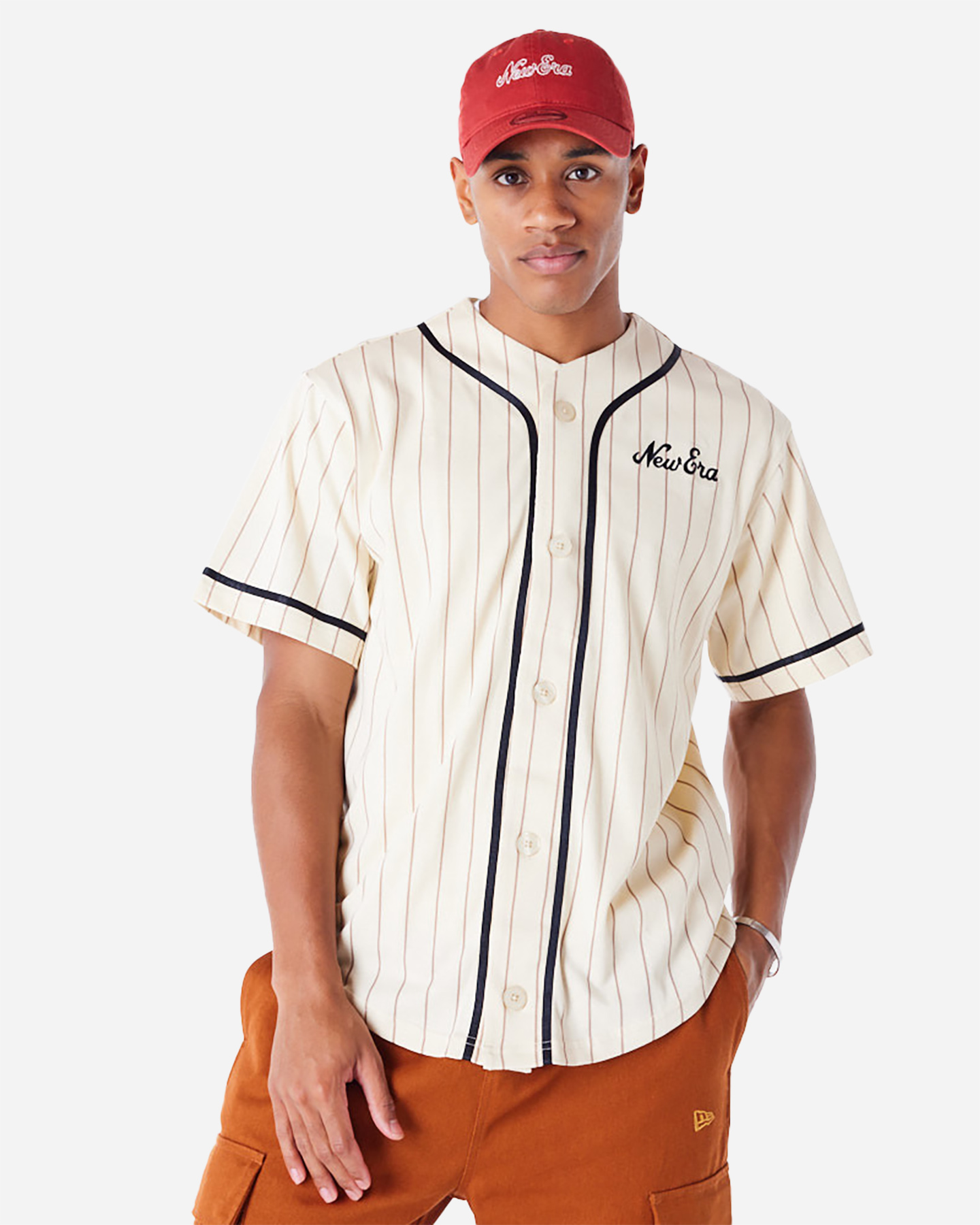 T-shirt NEW ERA BRAND PINSTRIPE M - Beige - 0 | Cisalfa Sport