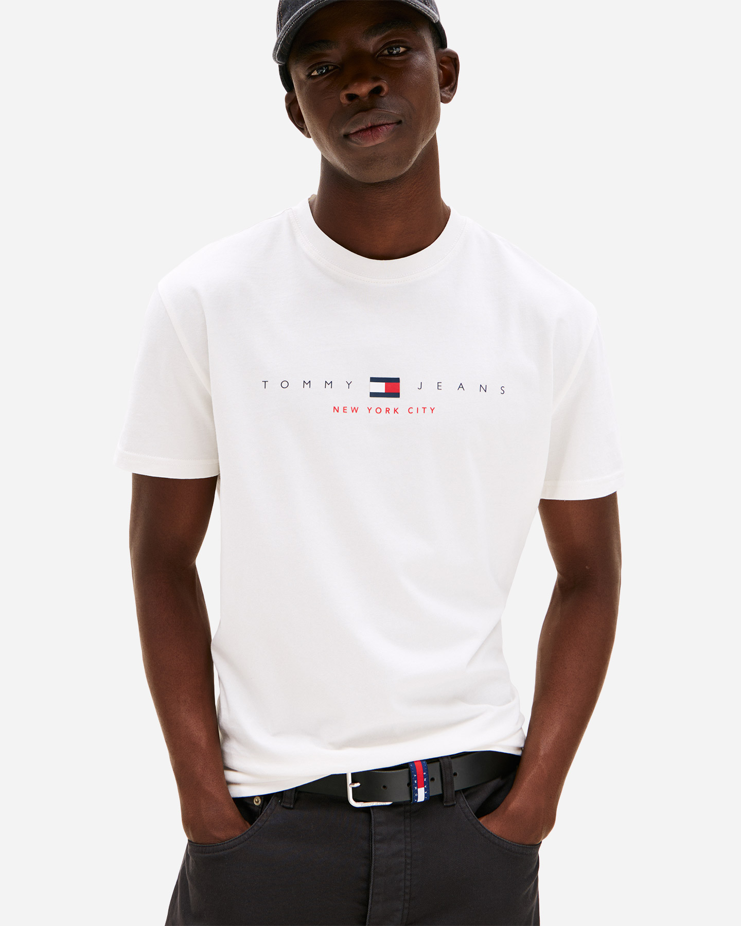 T-shirt TOMMY HILFIGER LINEAR LOGO M - Bianco - 3 | Cisalfa Sport