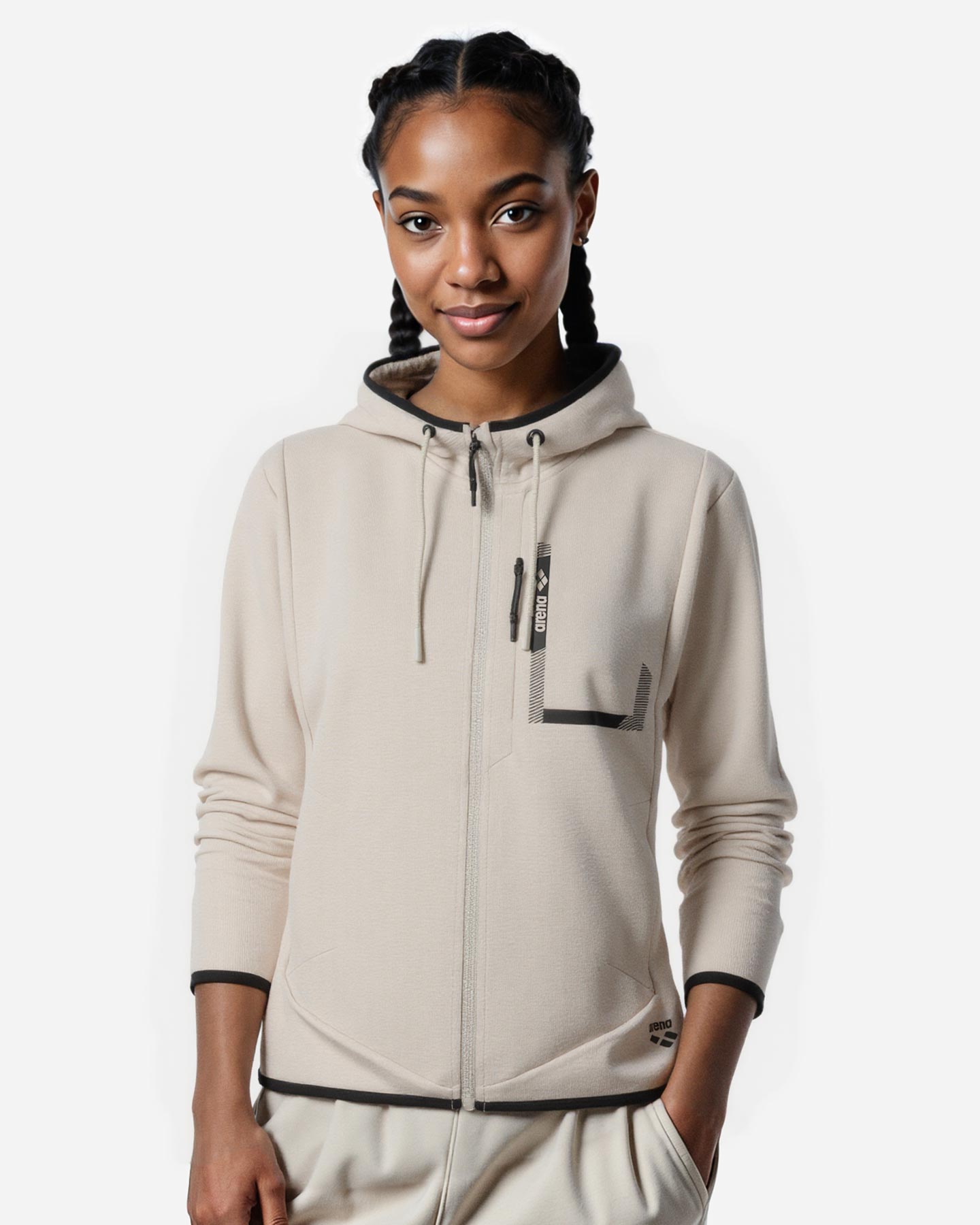 Felpa ARENA ATHLETIC PROGRESS W - Bianco - 2 | Cisalfa Sport