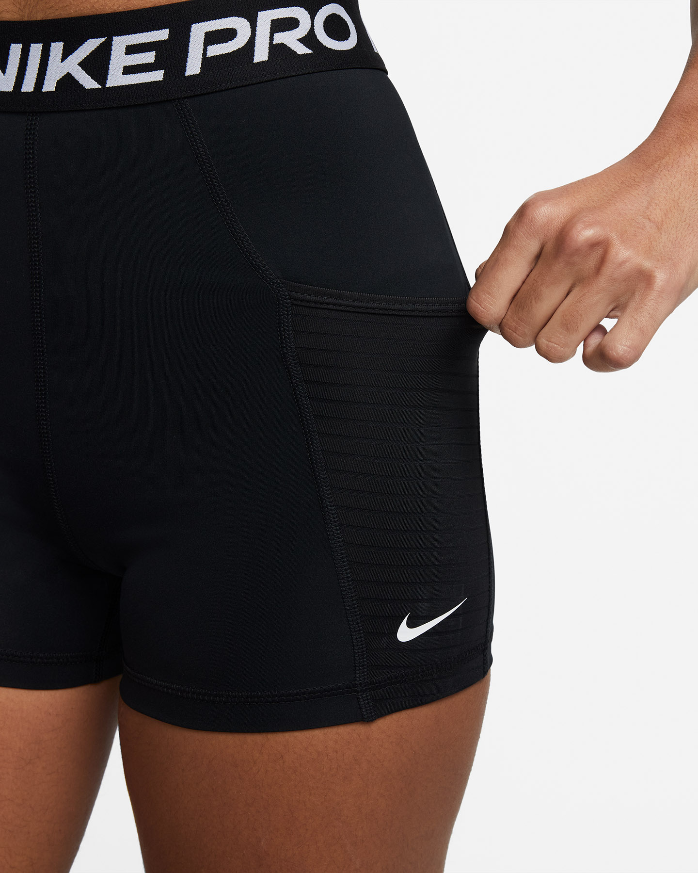 Short training NIKE DRI FIT PRO W - Nero - 4 | Cisalfa Sport
