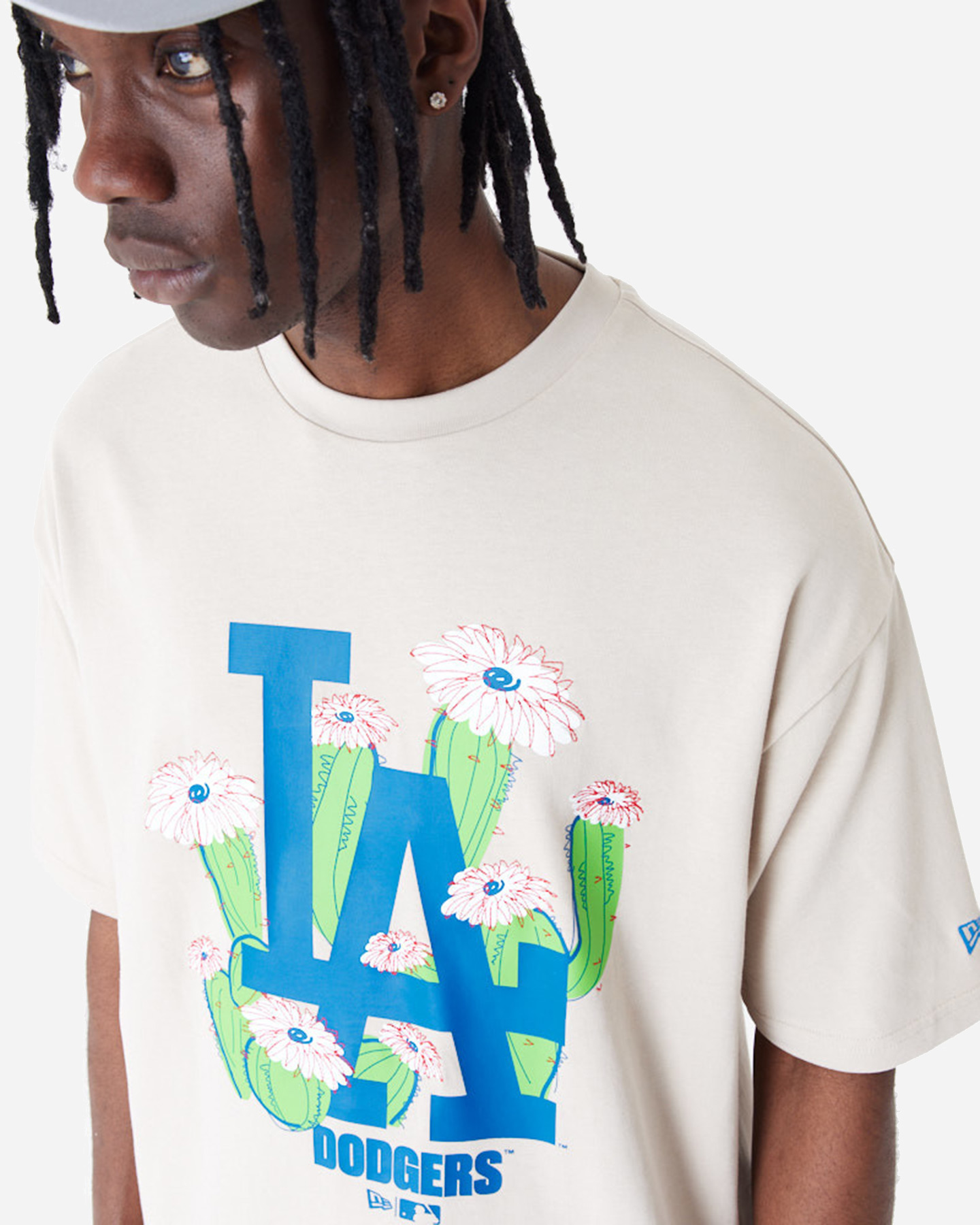 T-shirt NEW ERA MLB FLORAL LOGO LOS ANGELES DODGERS M - Beige - 3 | Cisalfa Sport