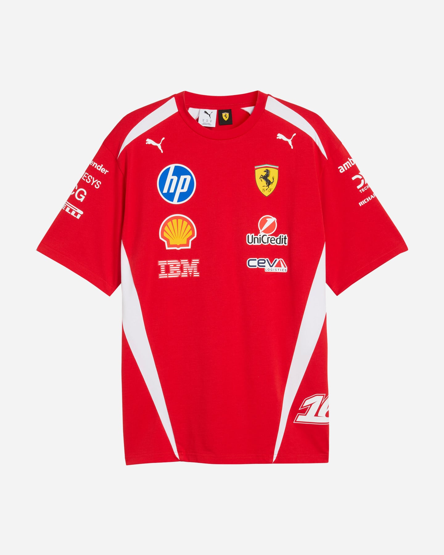 Puma Ferrari Authentic Replica Leclerc M - T-shirt - Uomo - Rosso