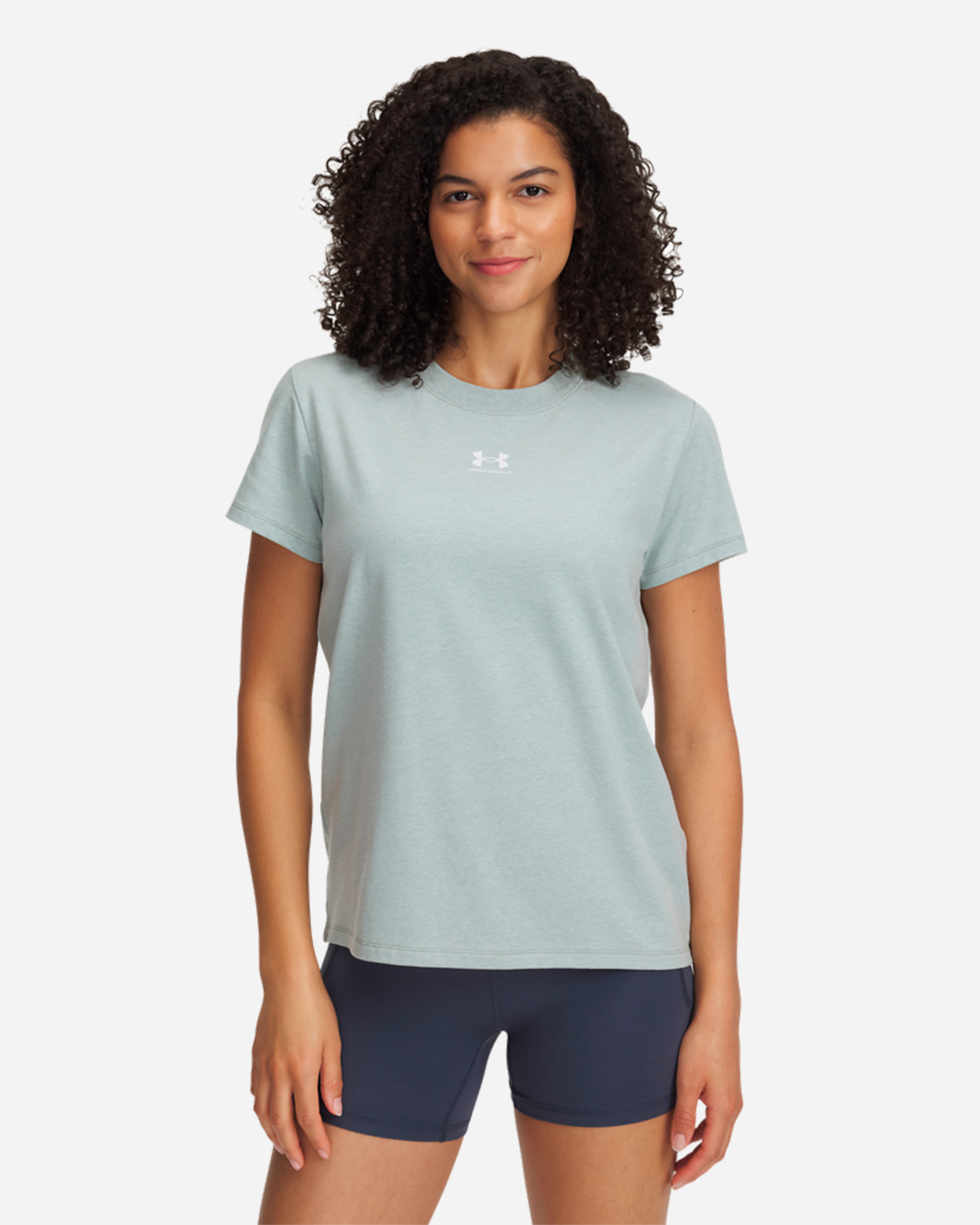 T-shirt UNDER ARMOUR SMALL LOGO W - Verde - 0 | Cisalfa Sport