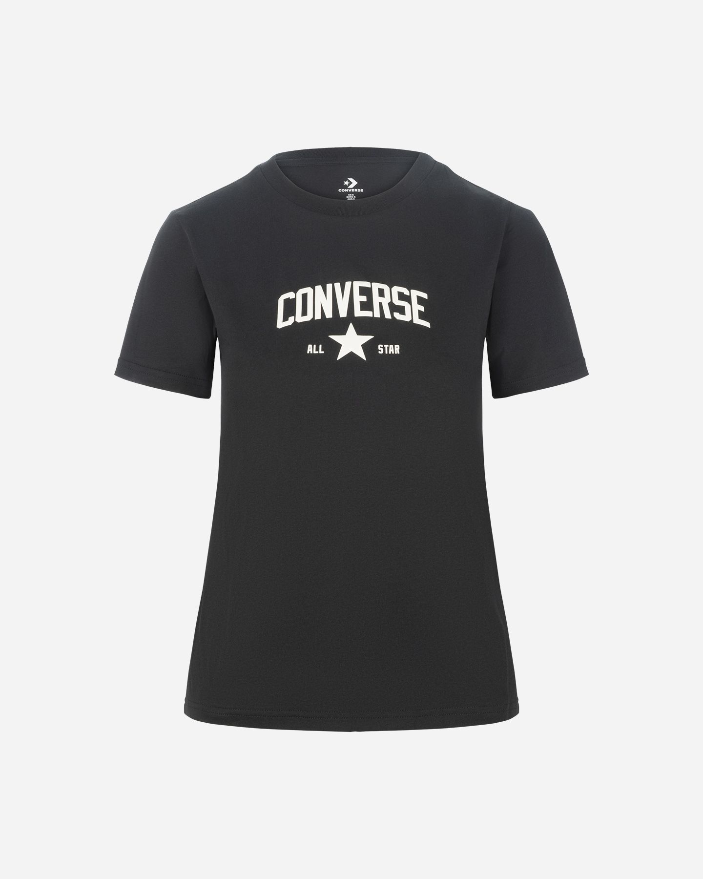 Converse Logo Fit Regular W - T-shirt - Donna - Nero