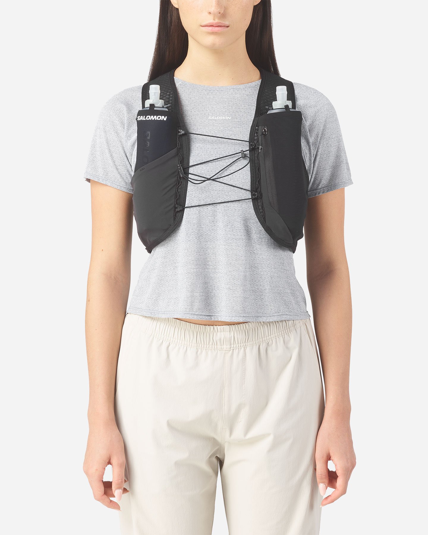 Zaino trail running SALOMON GRVL SKIN 4 SET  - Nero - 2 | Cisalfa Sport