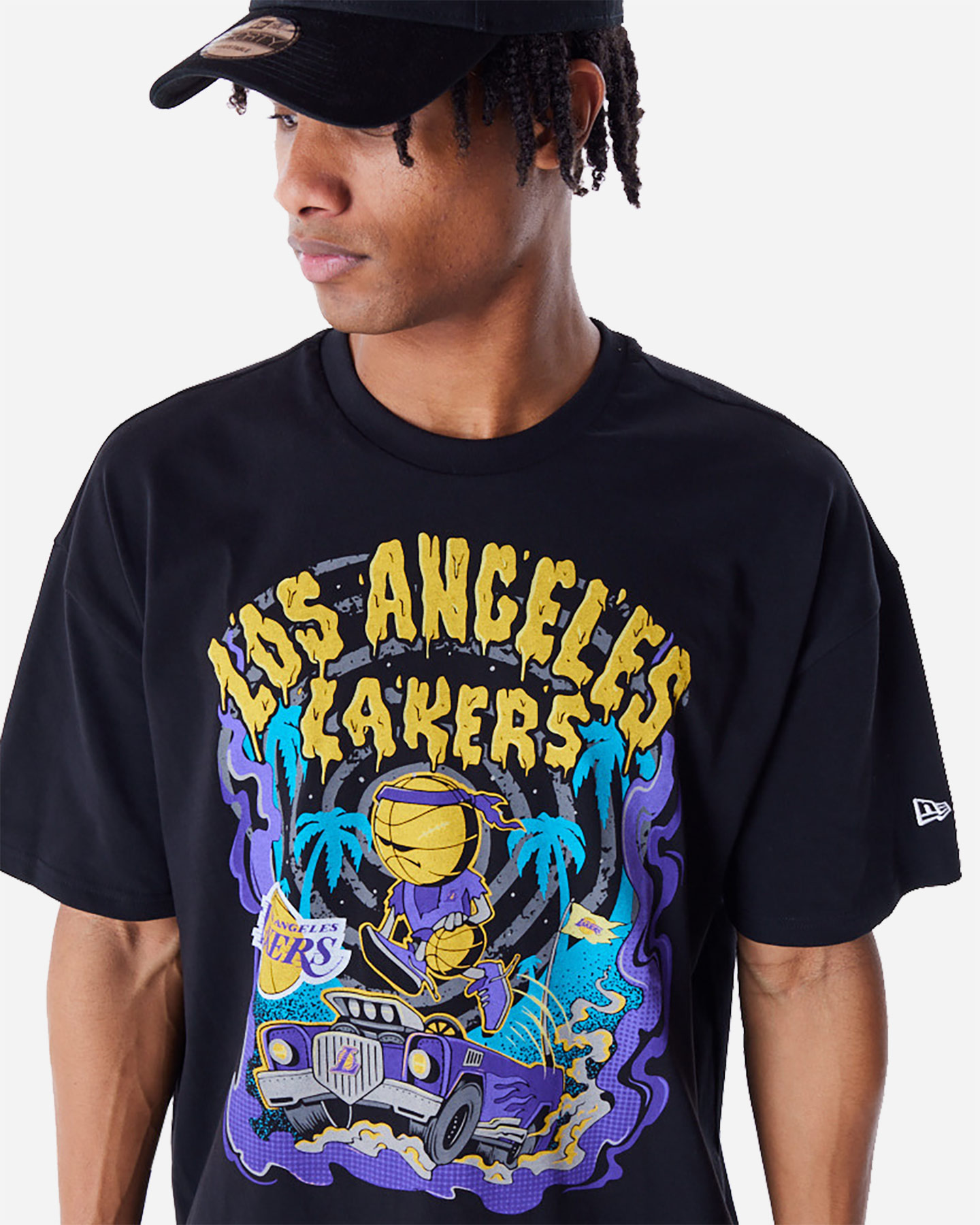 T shirt nba NEW ERA DROP SHOULDER LAKERS M - Nero - 3 | Cisalfa Sport