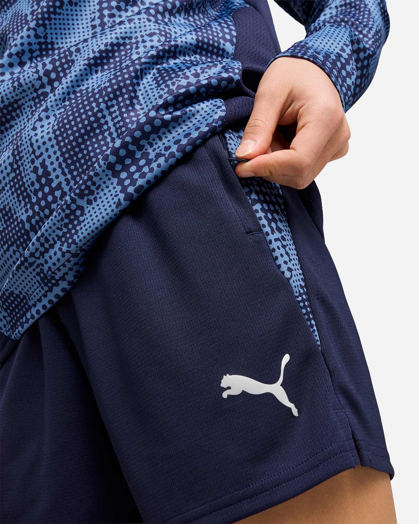 Pantaloncini calcio PUMA TEAMCUP JR - Blu Navy - 5 | Cisalfa Sport