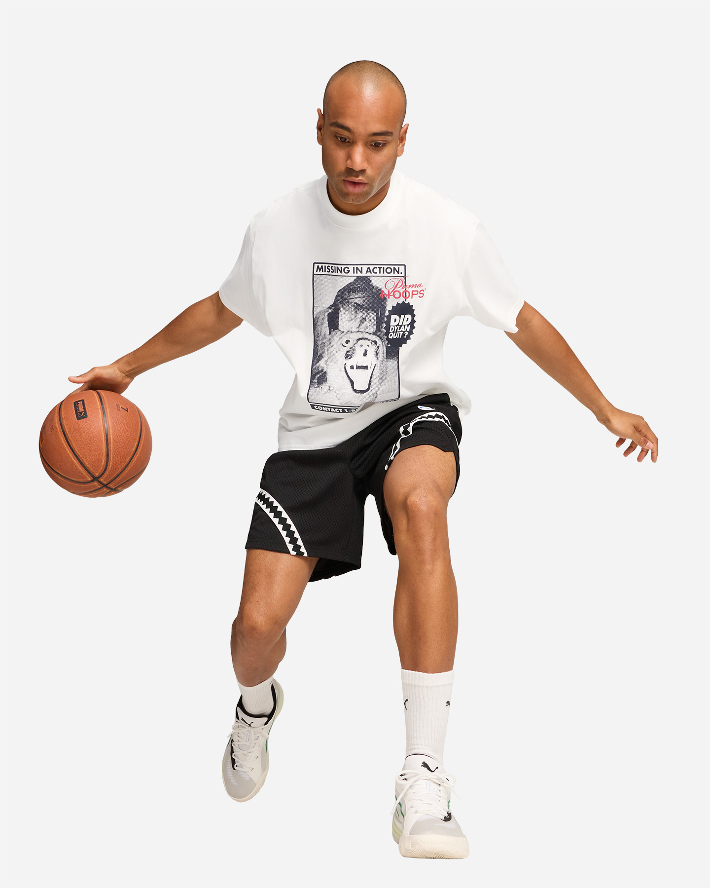 T-shirt PUMA DYLAN GOT GAME MEDIA DAY GFX M - Bianco - 4 | Cisalfa Sport