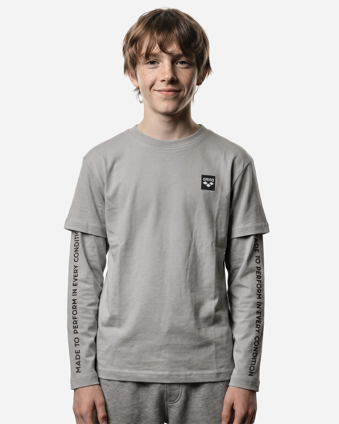 T-shirt ARENA ATHLETIC ESSENTIAL JR - Grigio - 2 | Cisalfa Sport