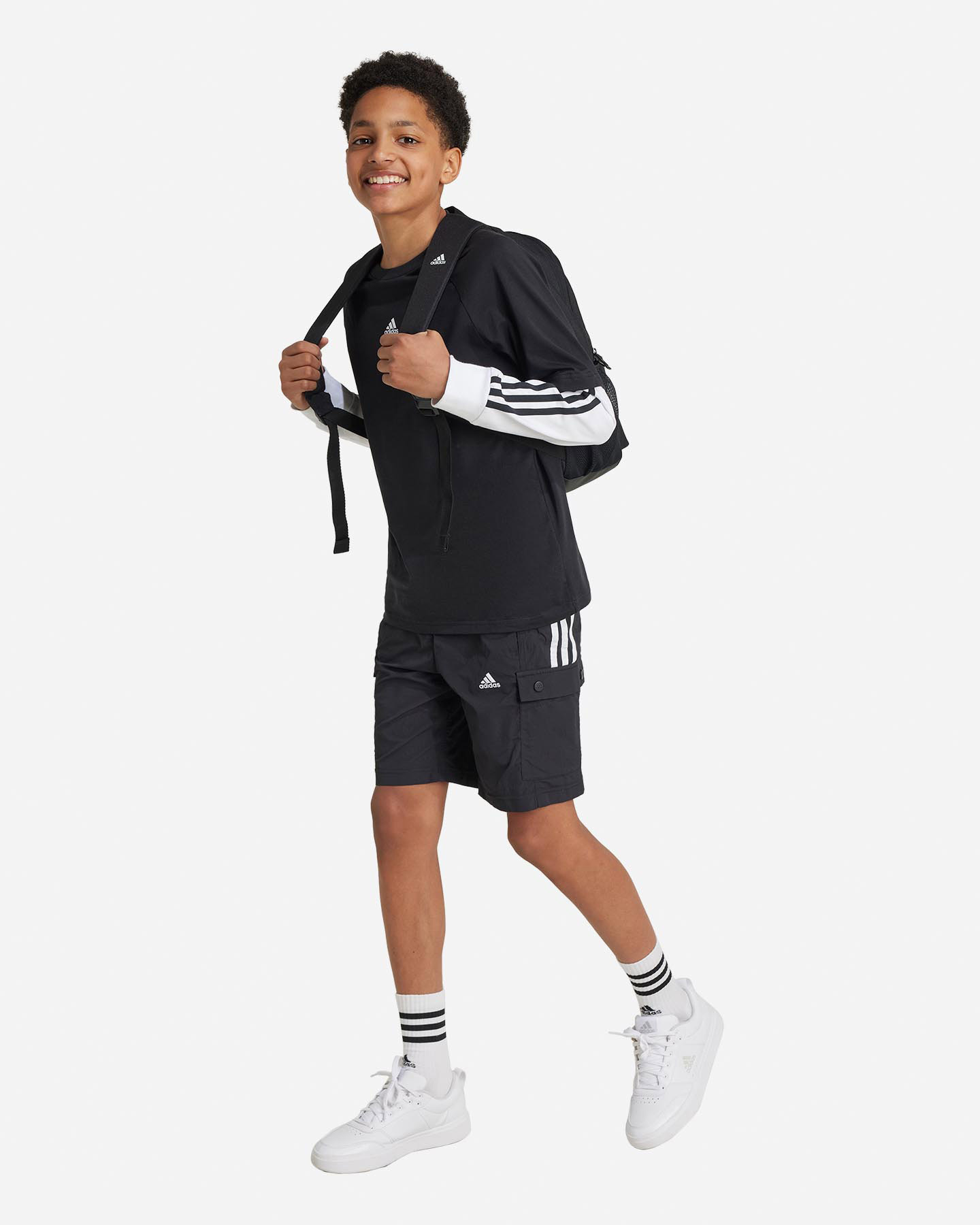 Pantaloncini ADIDAS CARGO STREET JAM JR - Nero - 3 | Cisalfa Sport