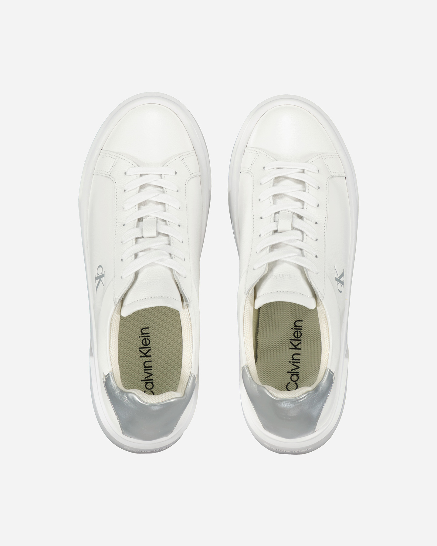 Scarpe sneakers CALVIN KLEIN JEANS FLATFORM LACE UP LTH W - Bianco - 4 | Cisalfa Sport