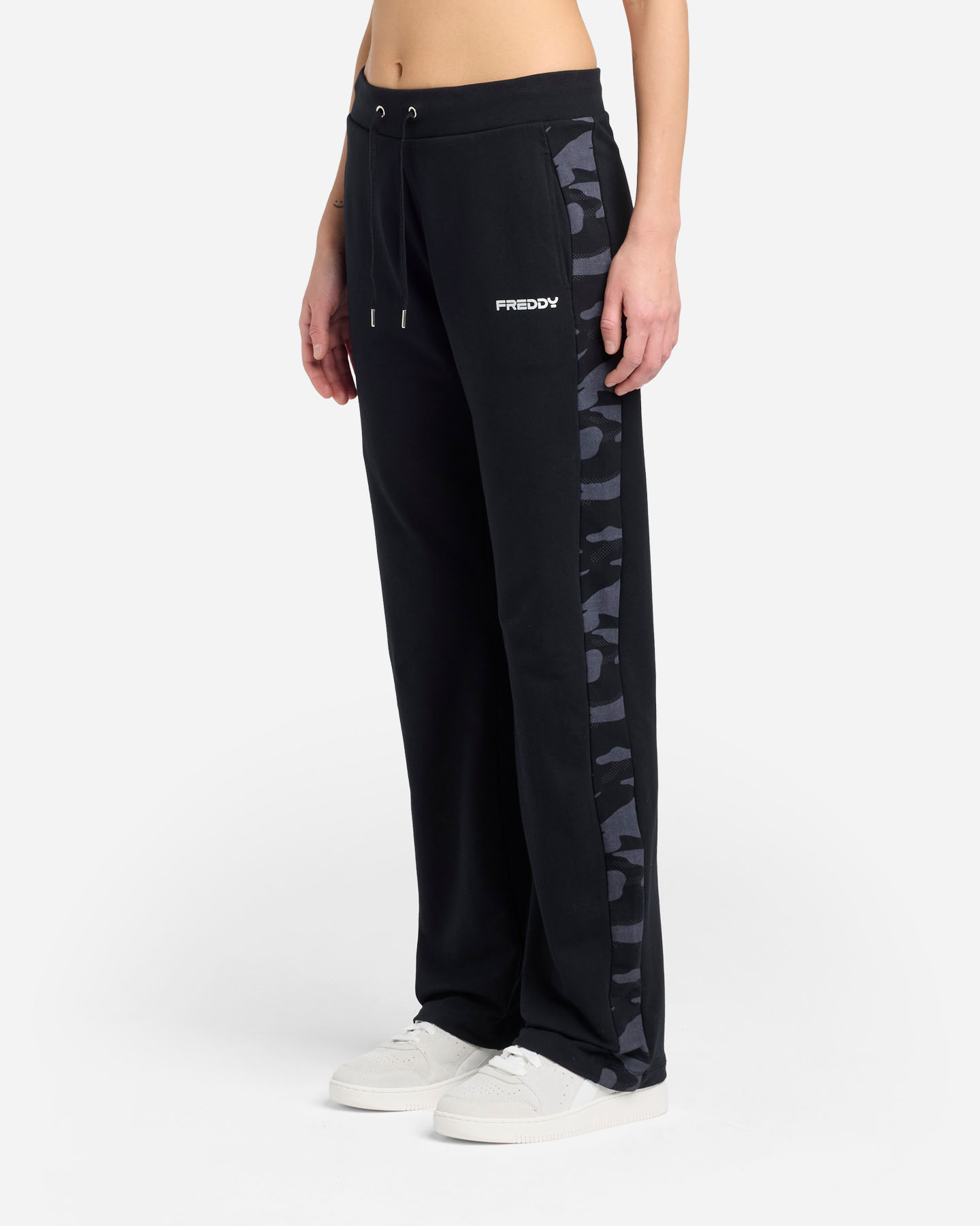 Pantalone FREDDY SMALL LOGO BANDS W - Nero - 2 | Cisalfa Sport