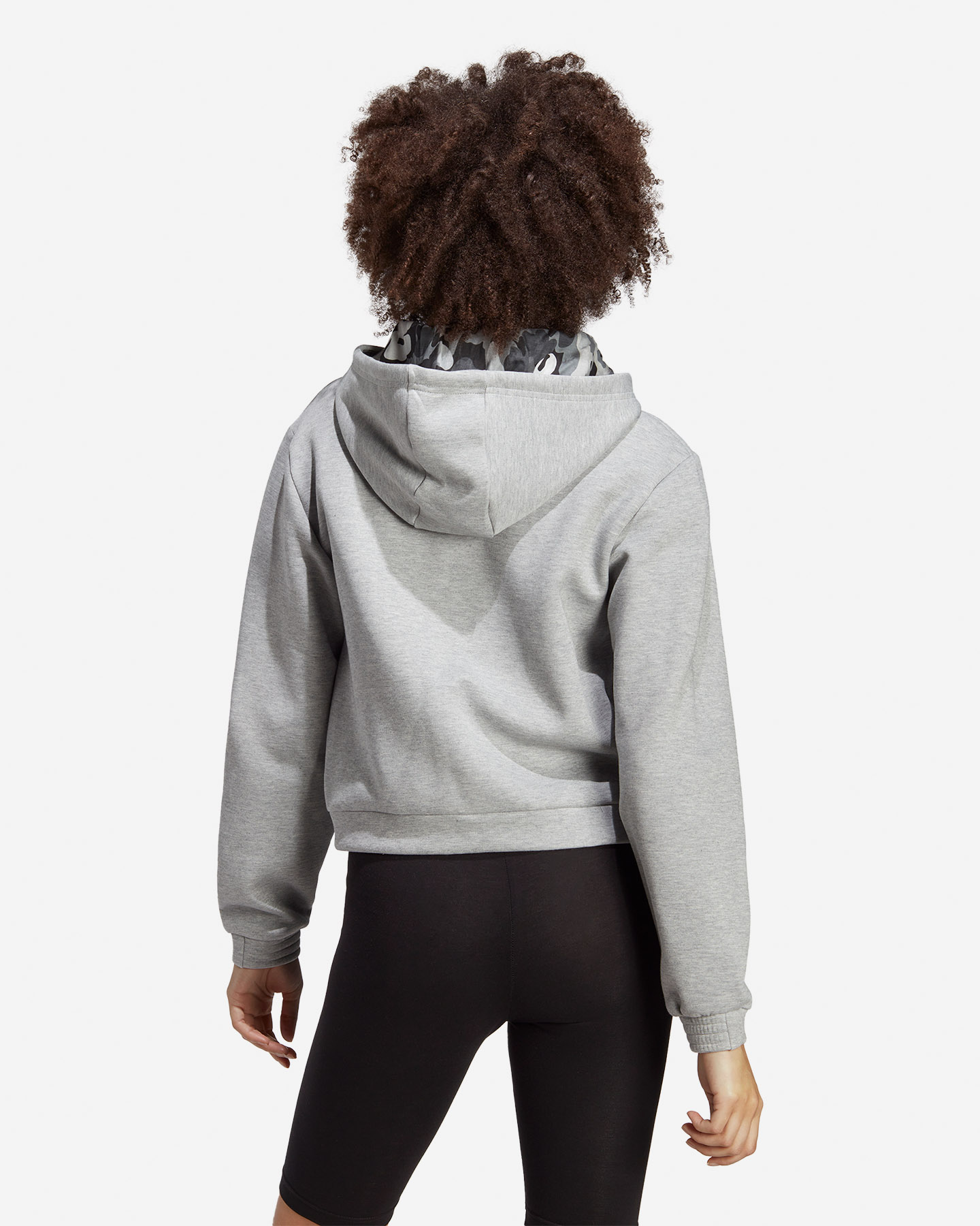 Felpa ADIDAS 3STRIPES ALL OVER W - Grigio - 3 | Cisalfa Sport