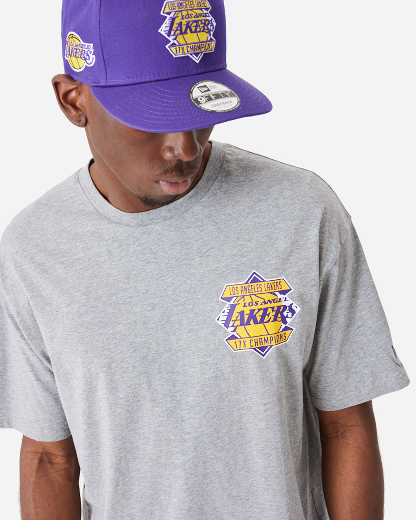 T-shirt NEW ERA CHAMPIONSHIP BP LA LAKERS  - Grigio - 2 | Cisalfa Sport