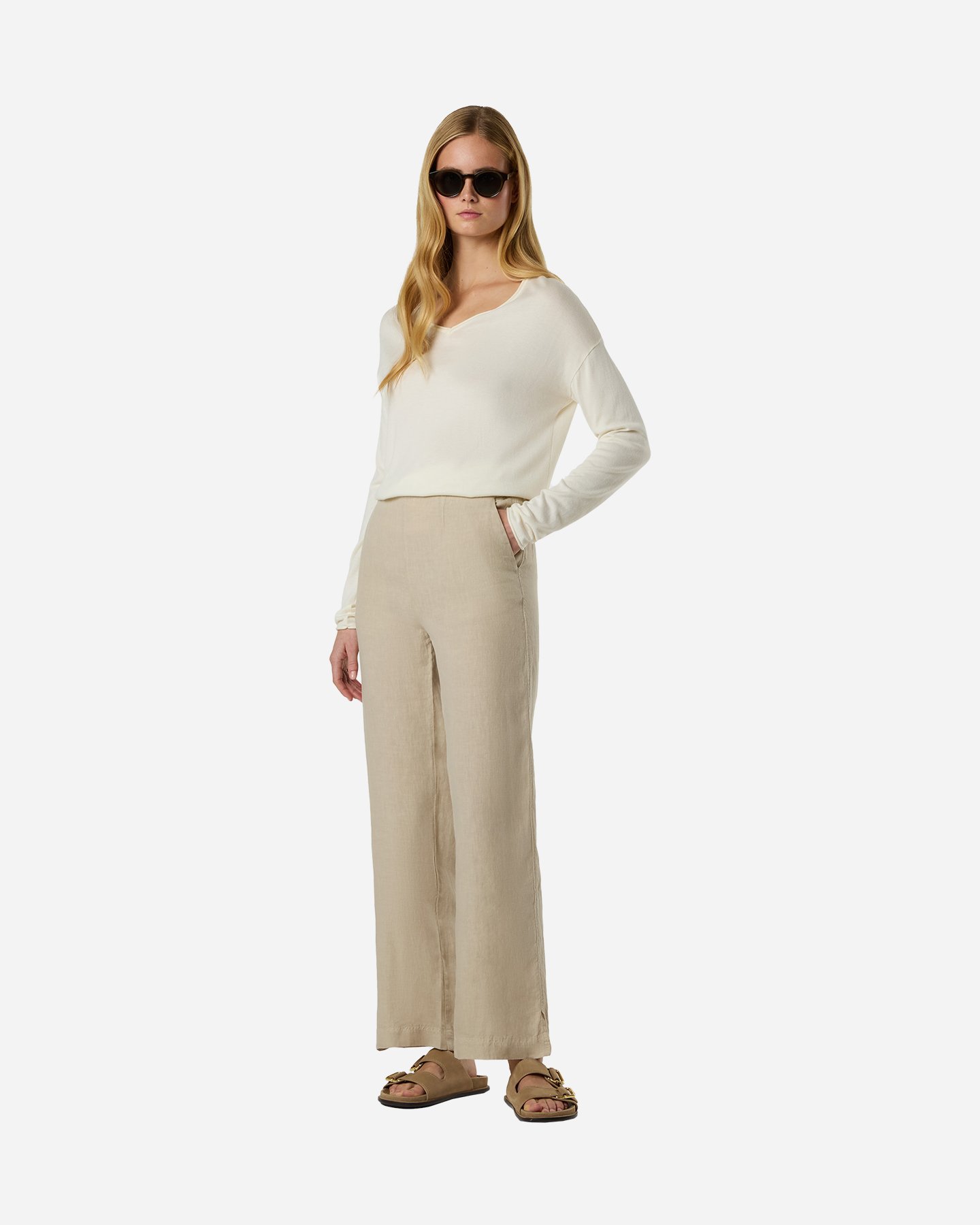 Pantalone NORTH SAILS WIDE LEG W - Beige - 2 | Cisalfa Sport