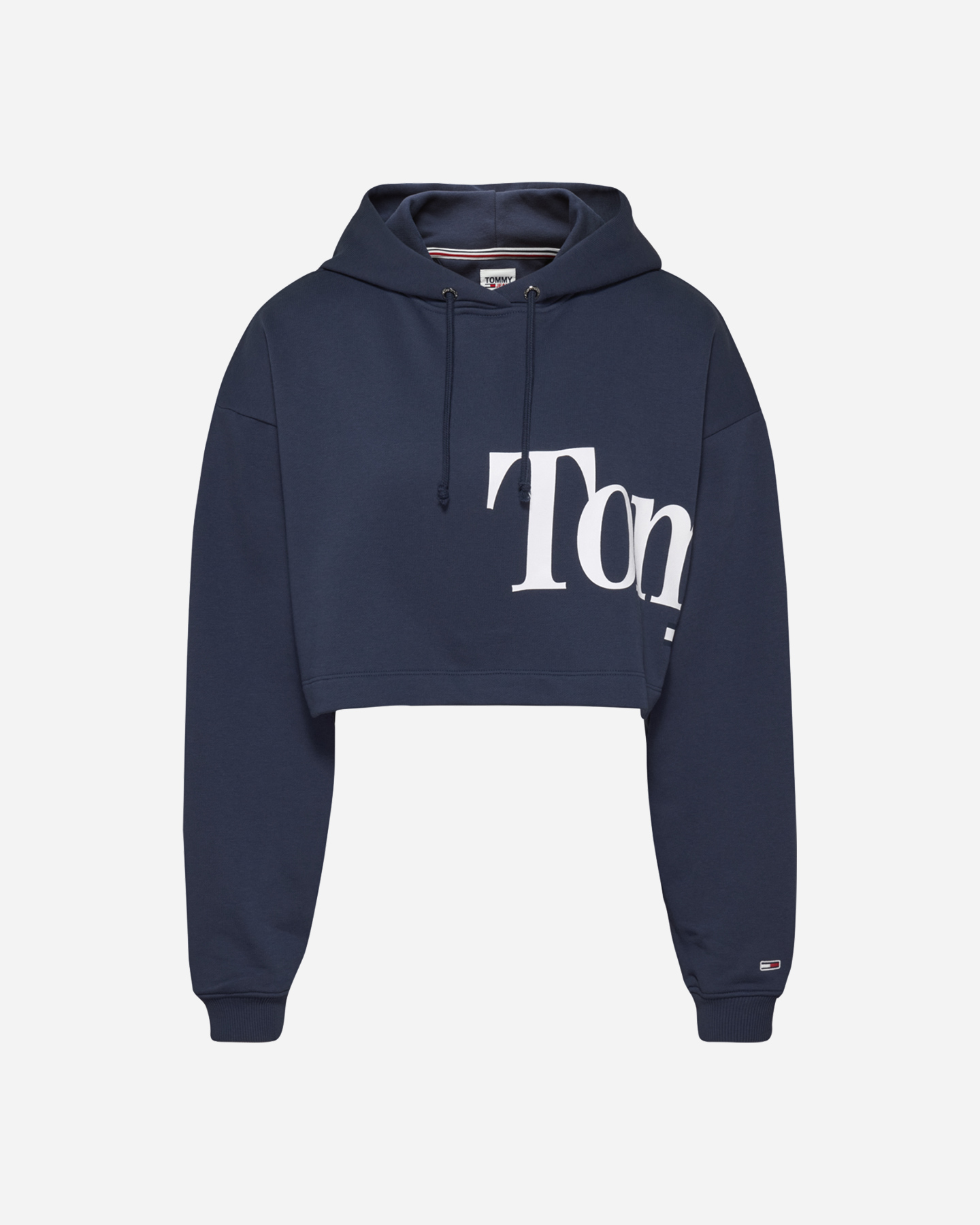 Felpa TOMMY HILFIGER CROP BIG LOGO W - Blu Navy - 0 | Cisalfa Sport