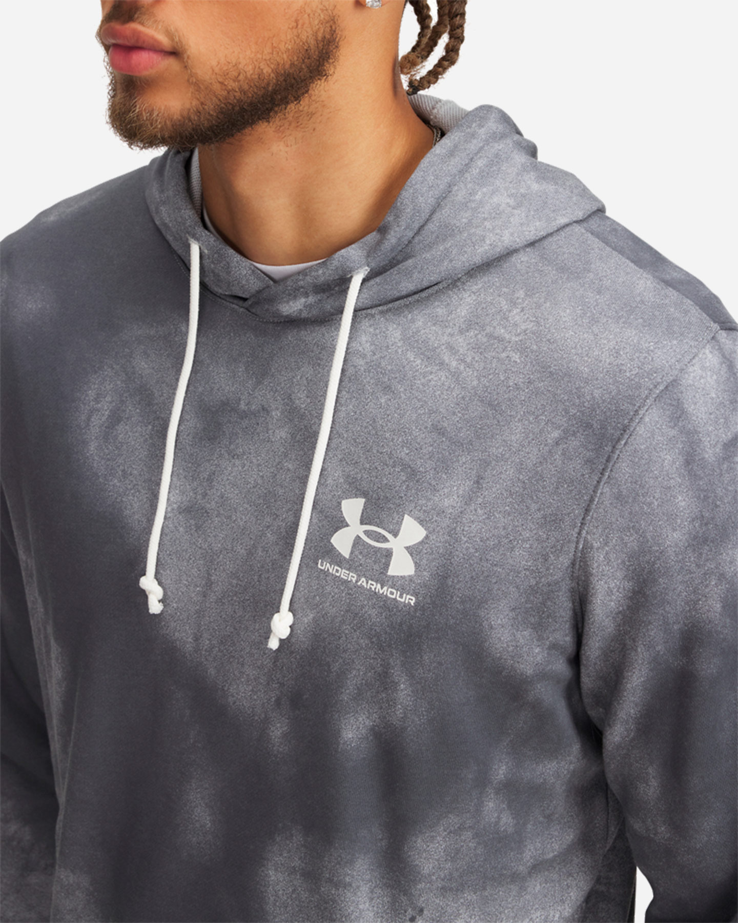 Felpa UNDER ARMOUR RIVAL TERRY PRINTED M - Grigio - 2 | Cisalfa Sport