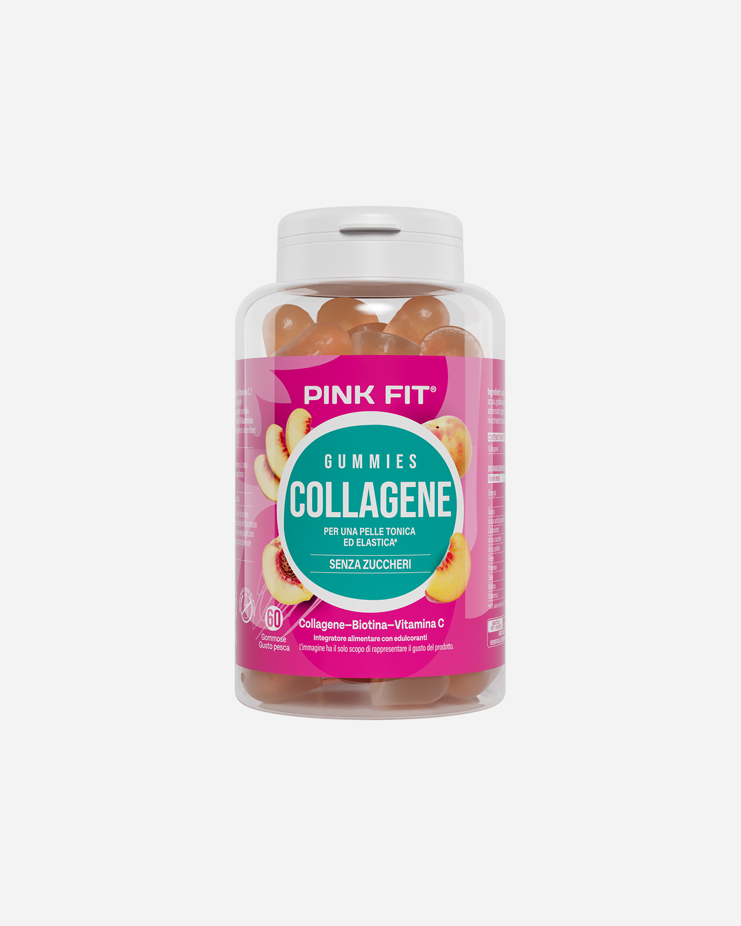 Energetico PROACTION GUMMIES PINK FIT COLLAGENE 60CPR  - Rosa - 0 | Cisalfa Sport