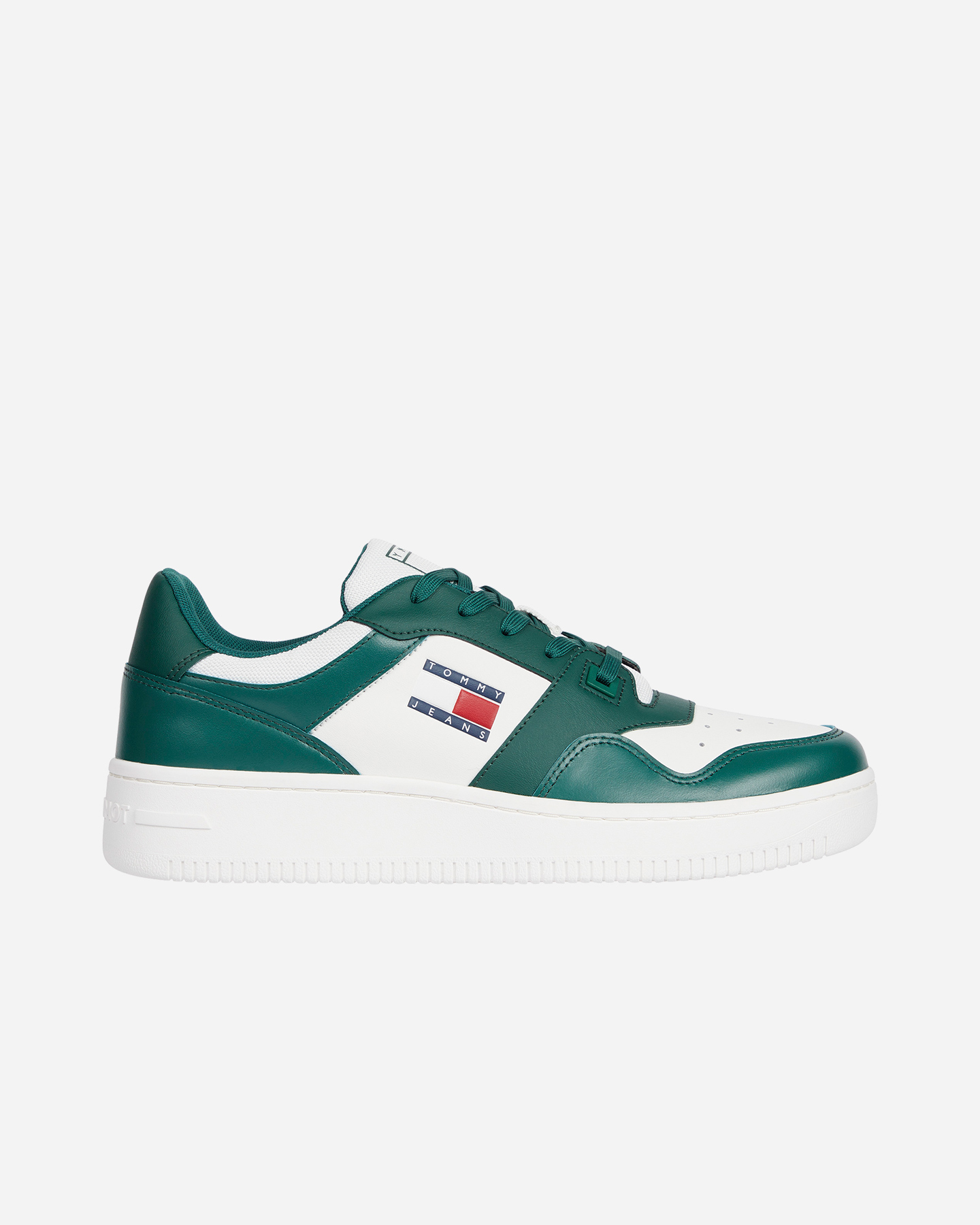 tommy hilfiger tommy jeans retro basket ess court green m - scarpe sneakers - uomo