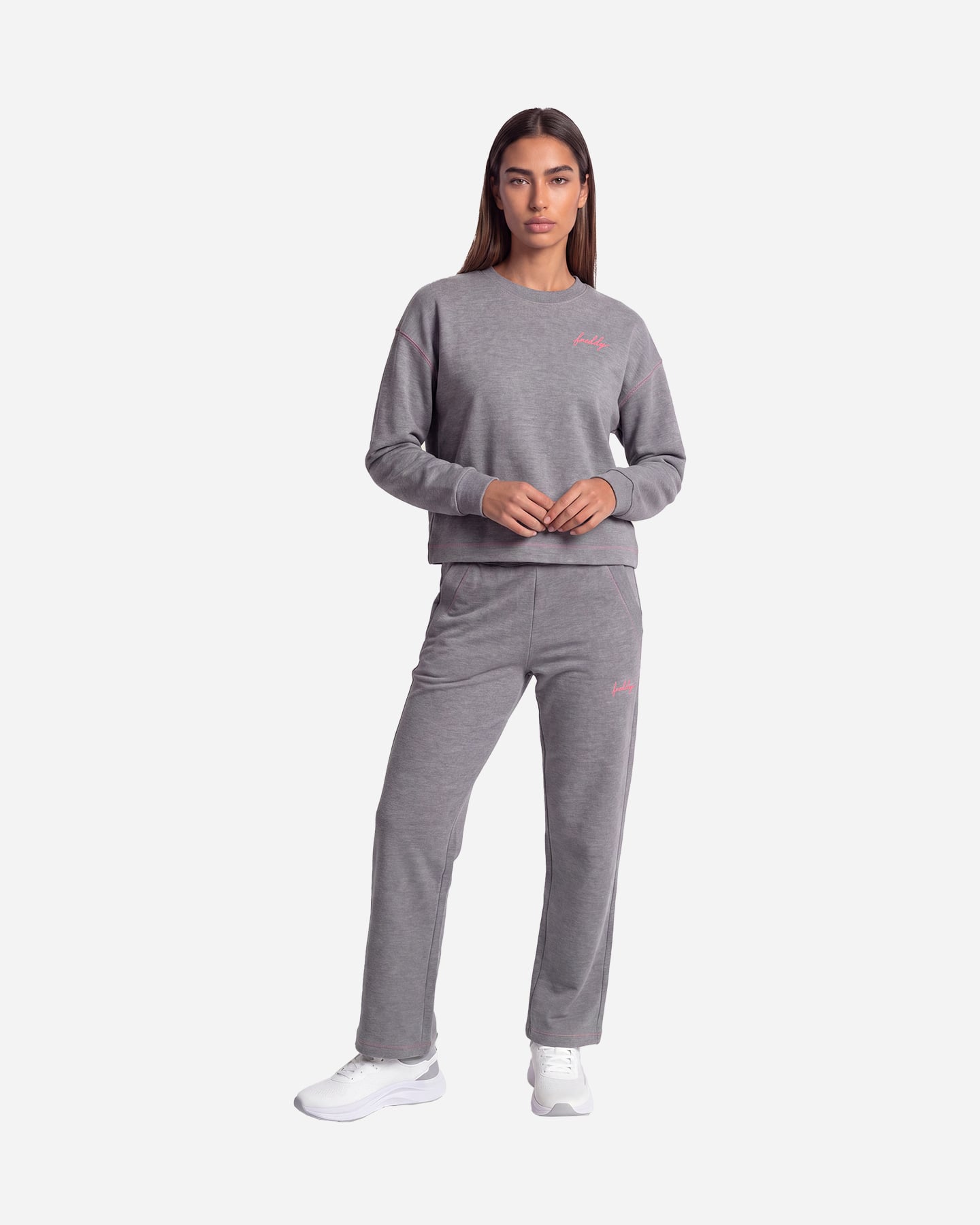 Pantalone FREDDY WIDE LEG MELANGE W - Grigio - 4 | Cisalfa Sport