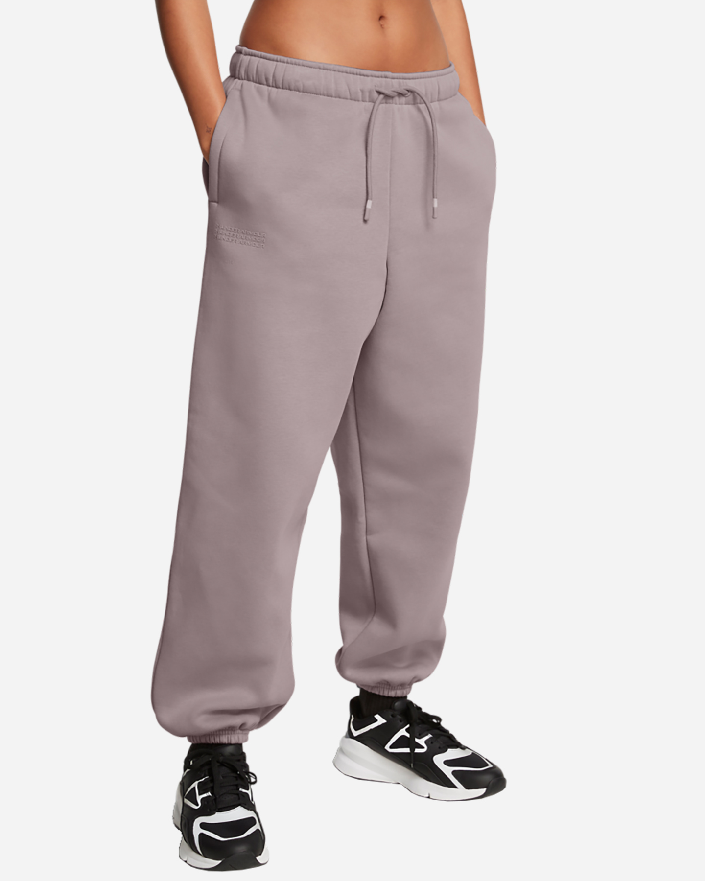 Pantalone UNDER ARMOUR ICON FLEECE WORDMARK W - Grigio - 2 | Cisalfa Sport
