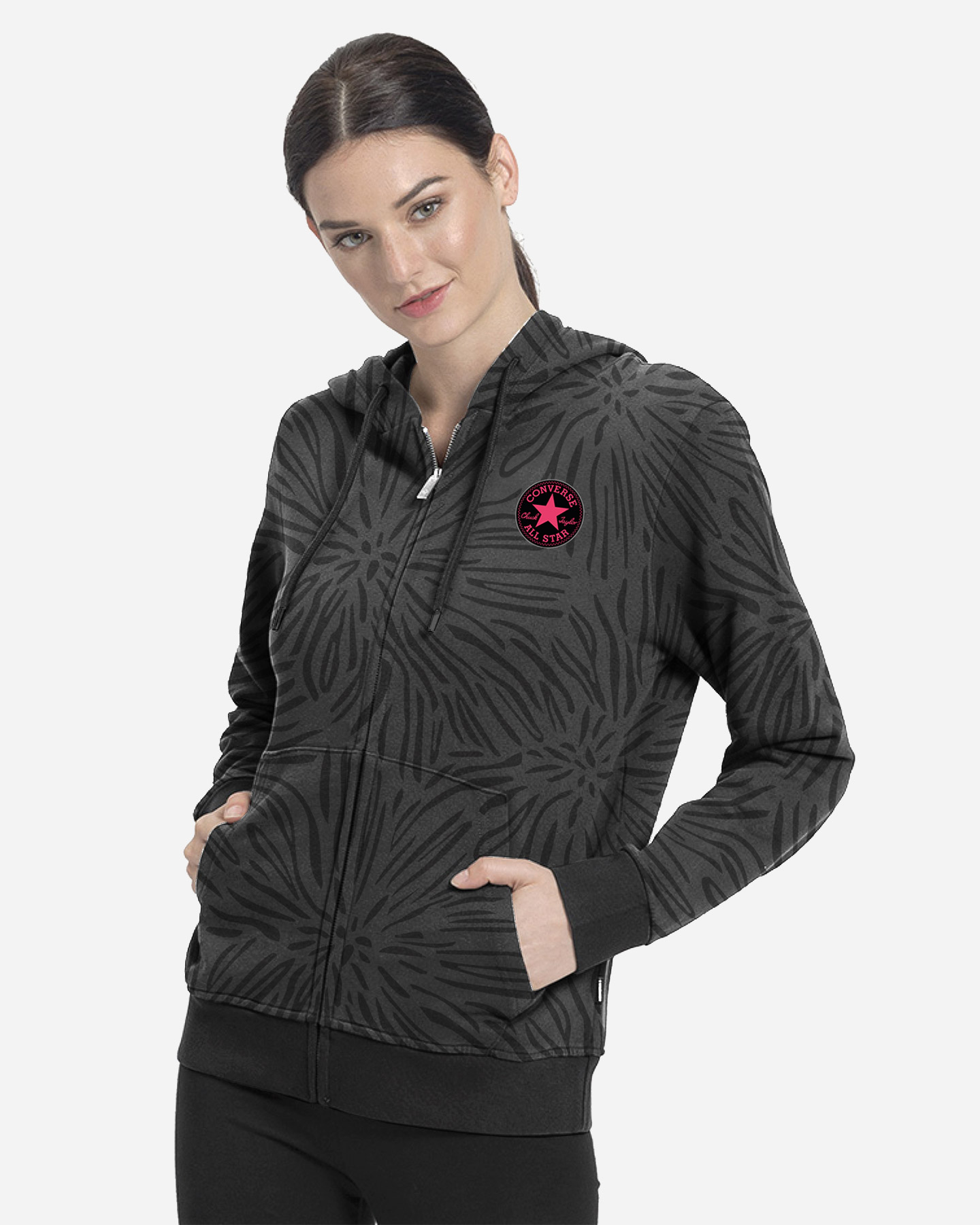 Felpa CONVERSE CHUCK ANIMALIER W - Nero - 0 | Cisalfa Sport